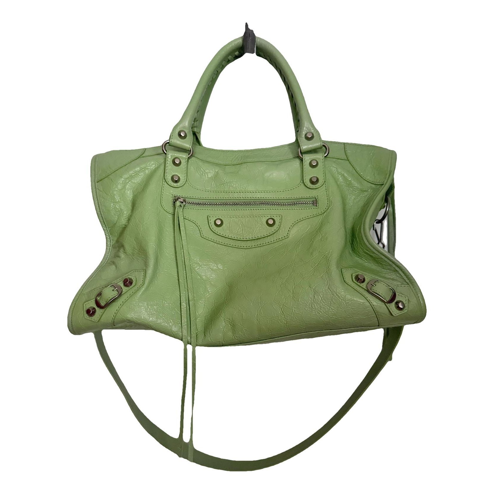 City leather handbag