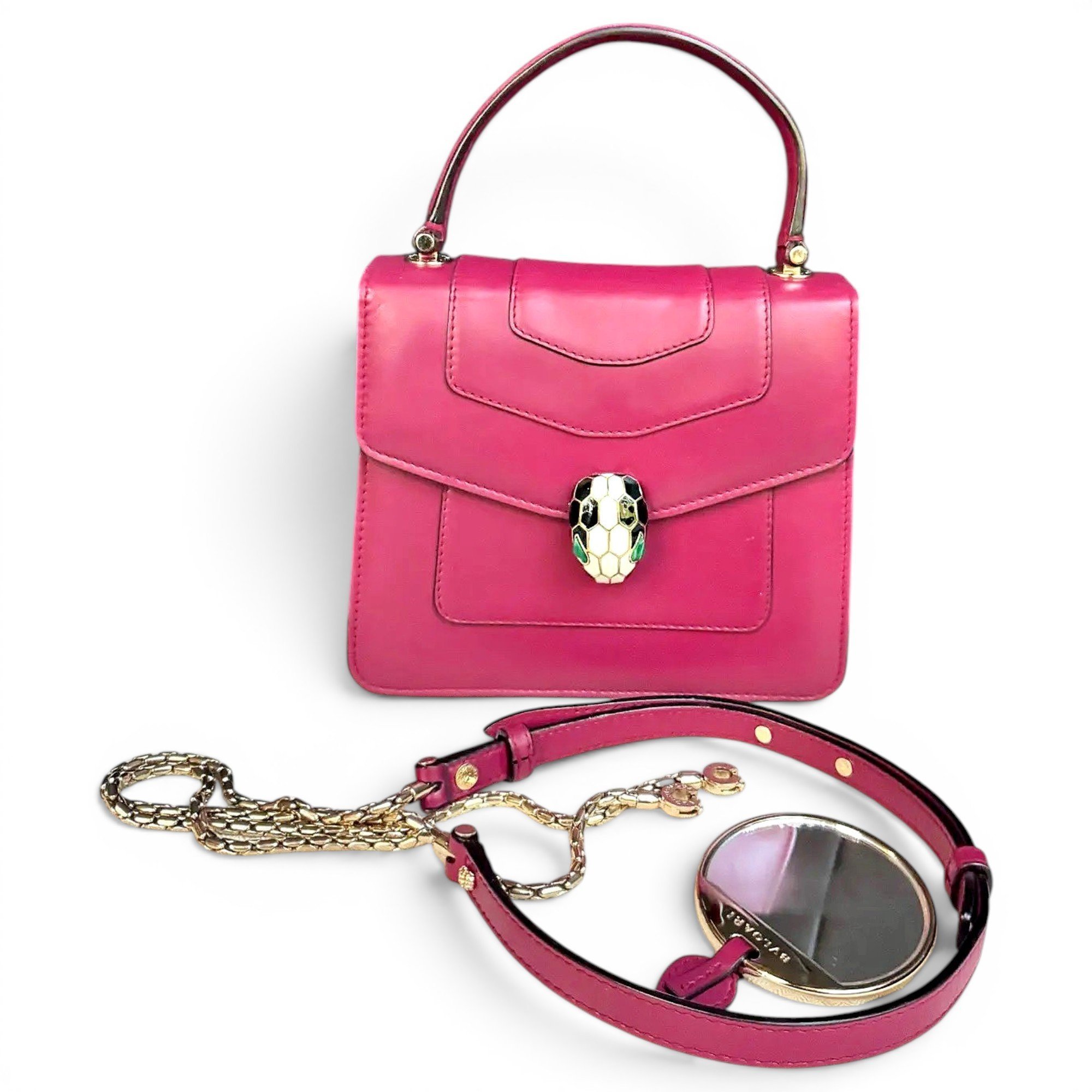 Serpenti leather handbag