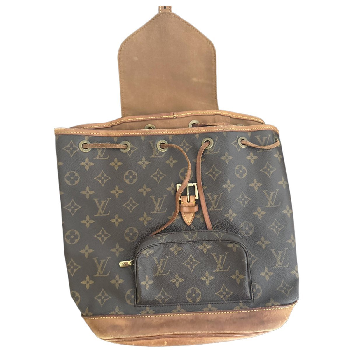 Montsouris Vintage leather backpack