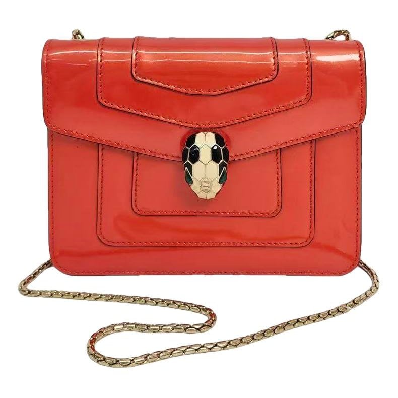Serpenti leather handbag