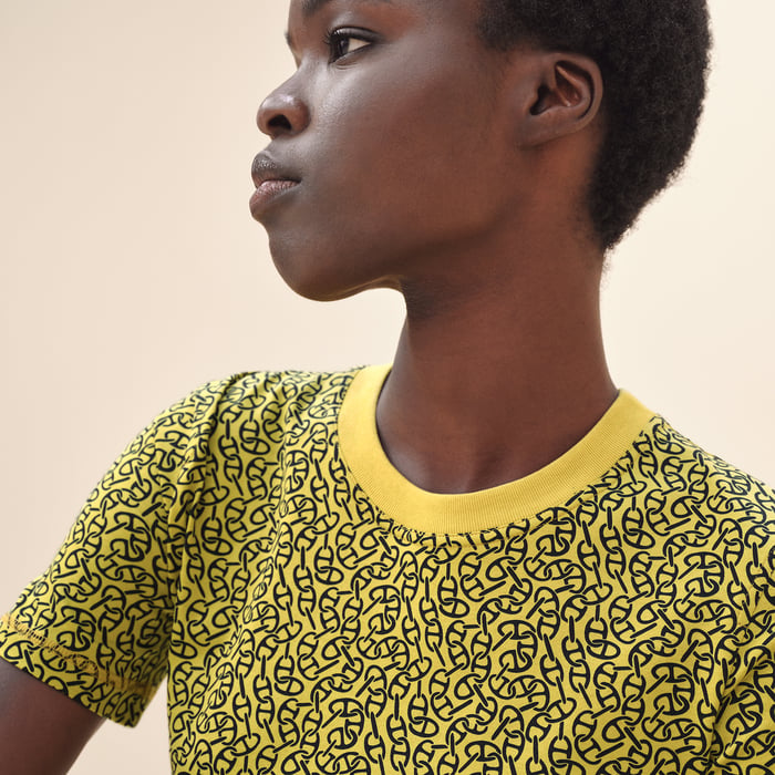Jaune Impérial "Naoussa Chaine" Micro T-shirt