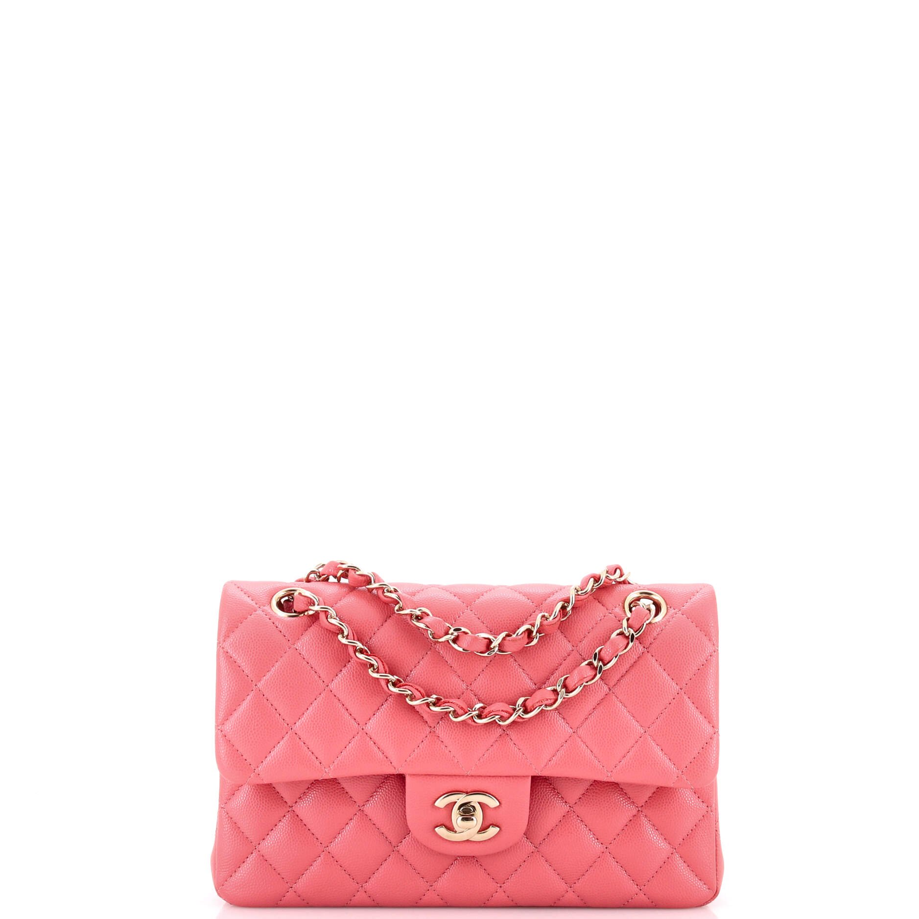 Classic Double Flap Bag Quilted Caviar Small