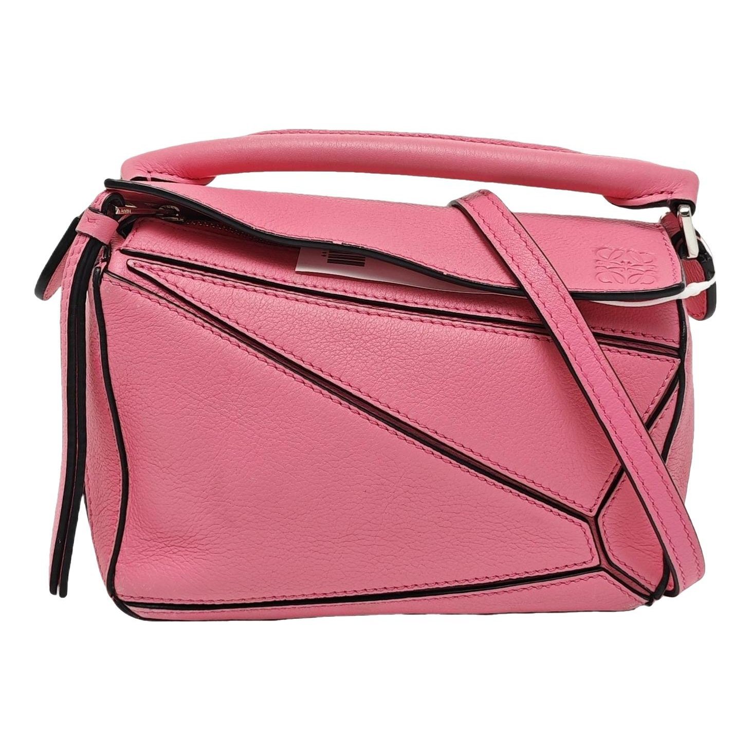 Puzzle leather handbag