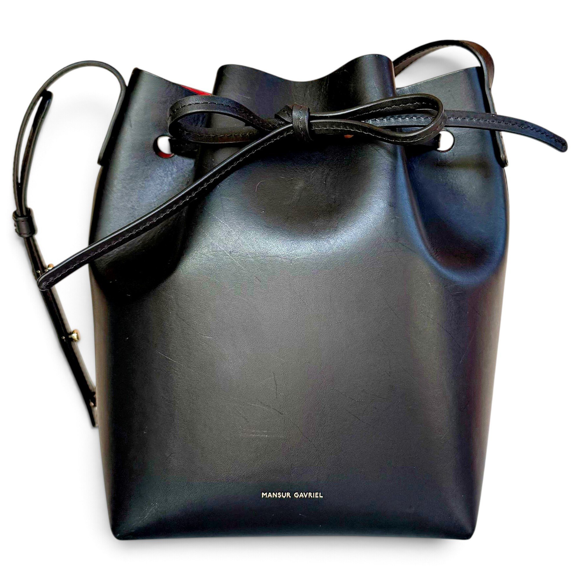 Mansur Gavriel Bucket leather crossbody bag