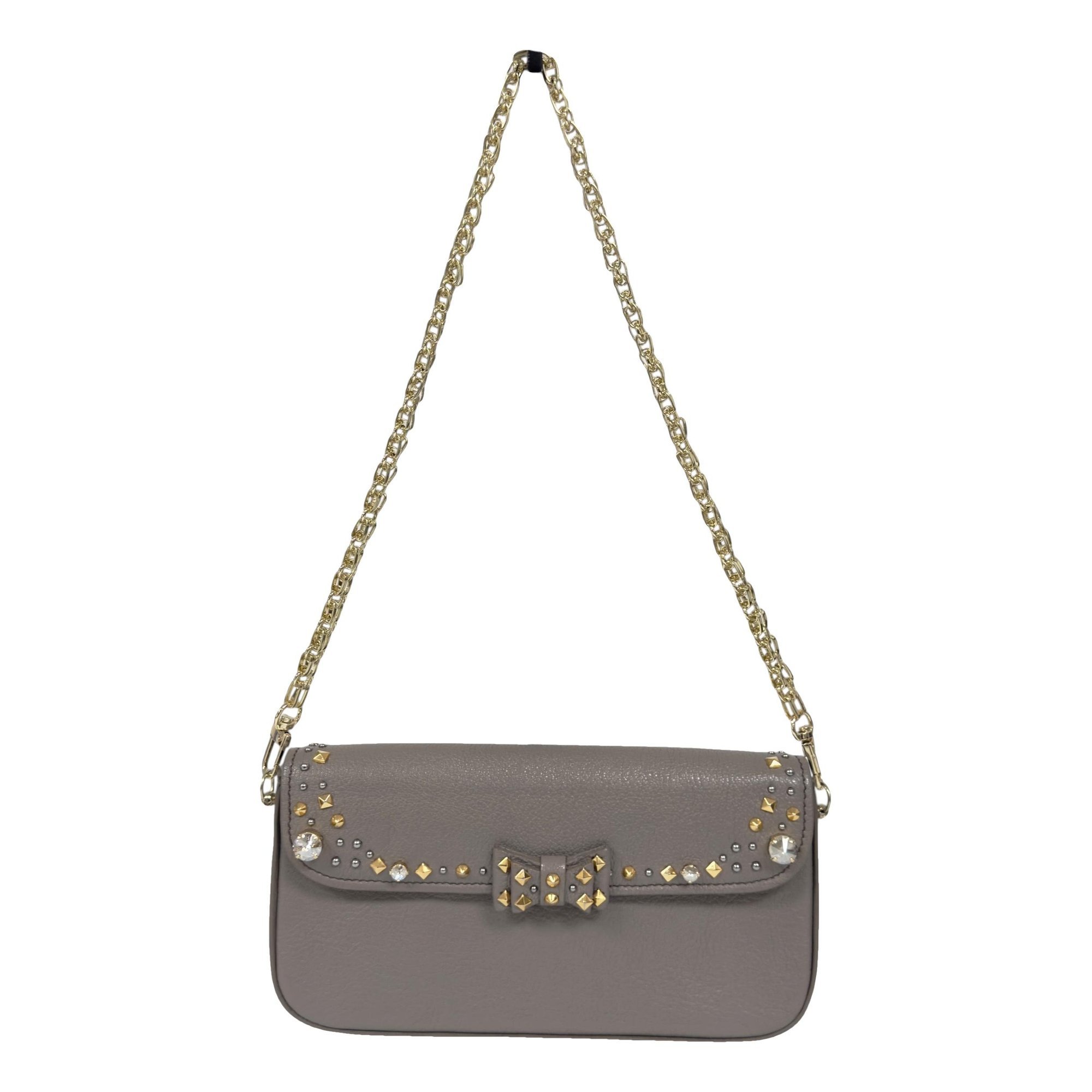 Miu Crystal leather handbag