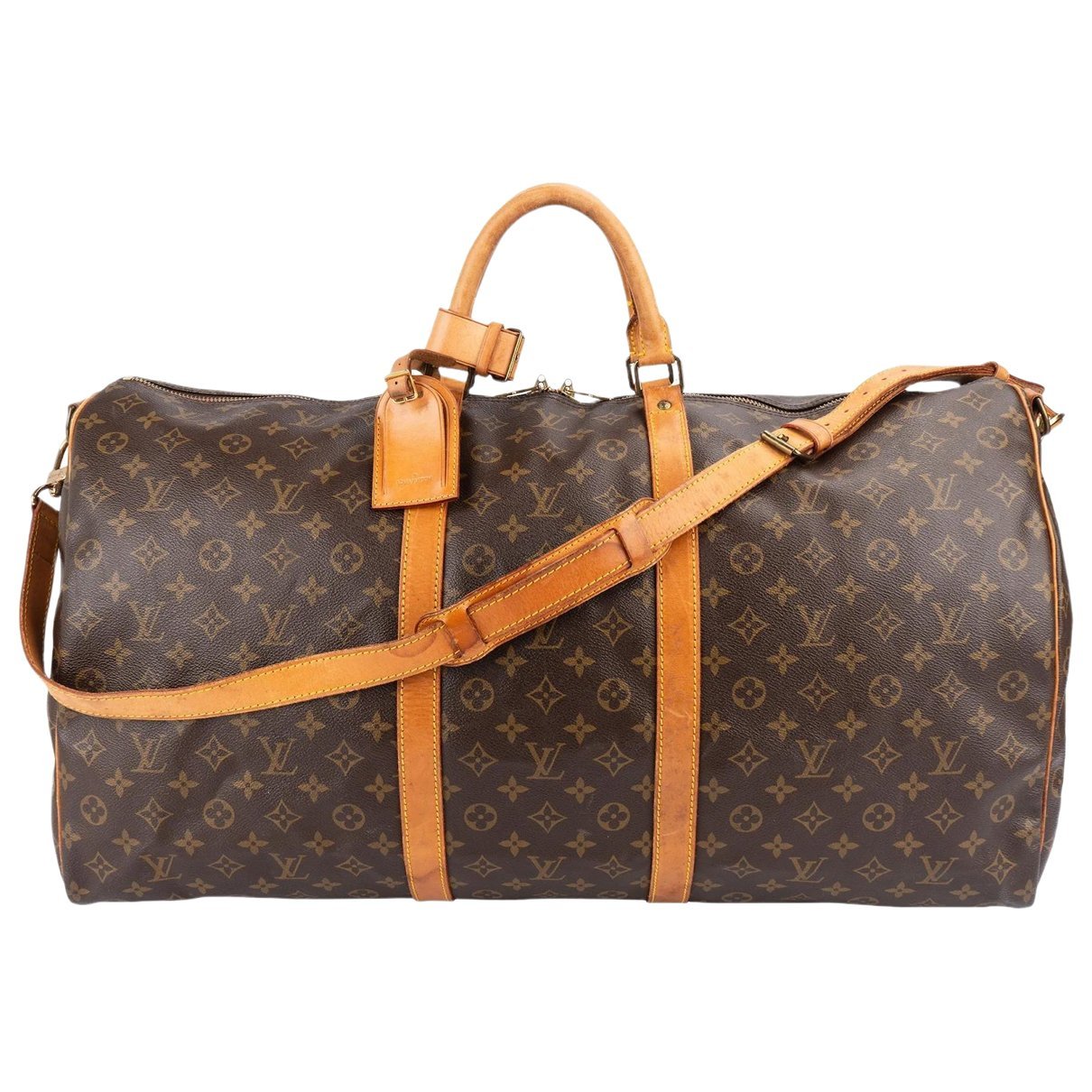 Keepall leather travel bag