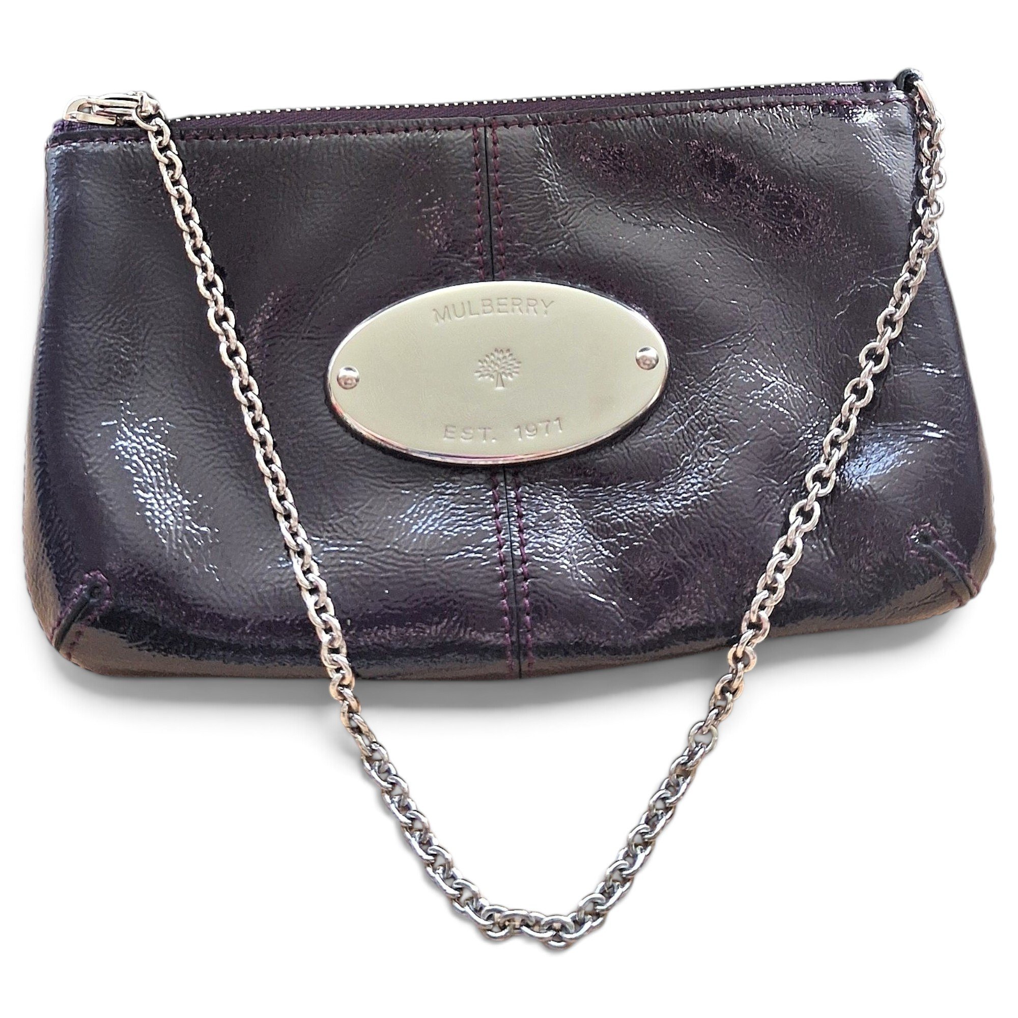 Leather clutch bag