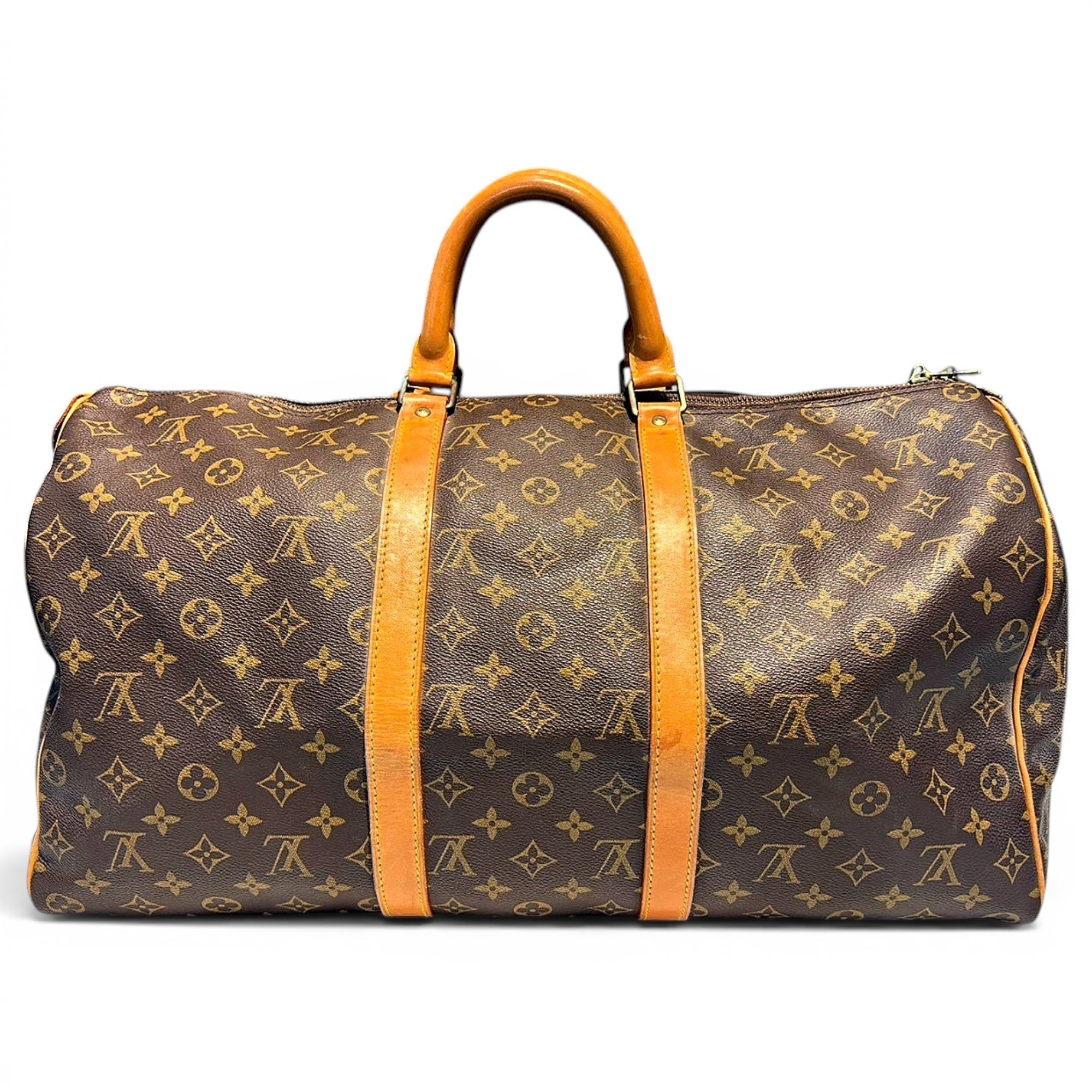 Keepall leather travel bag