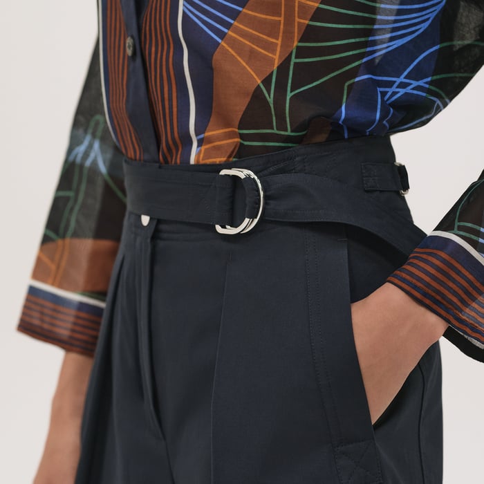 Bleu Noir High-waisted Chino Pants