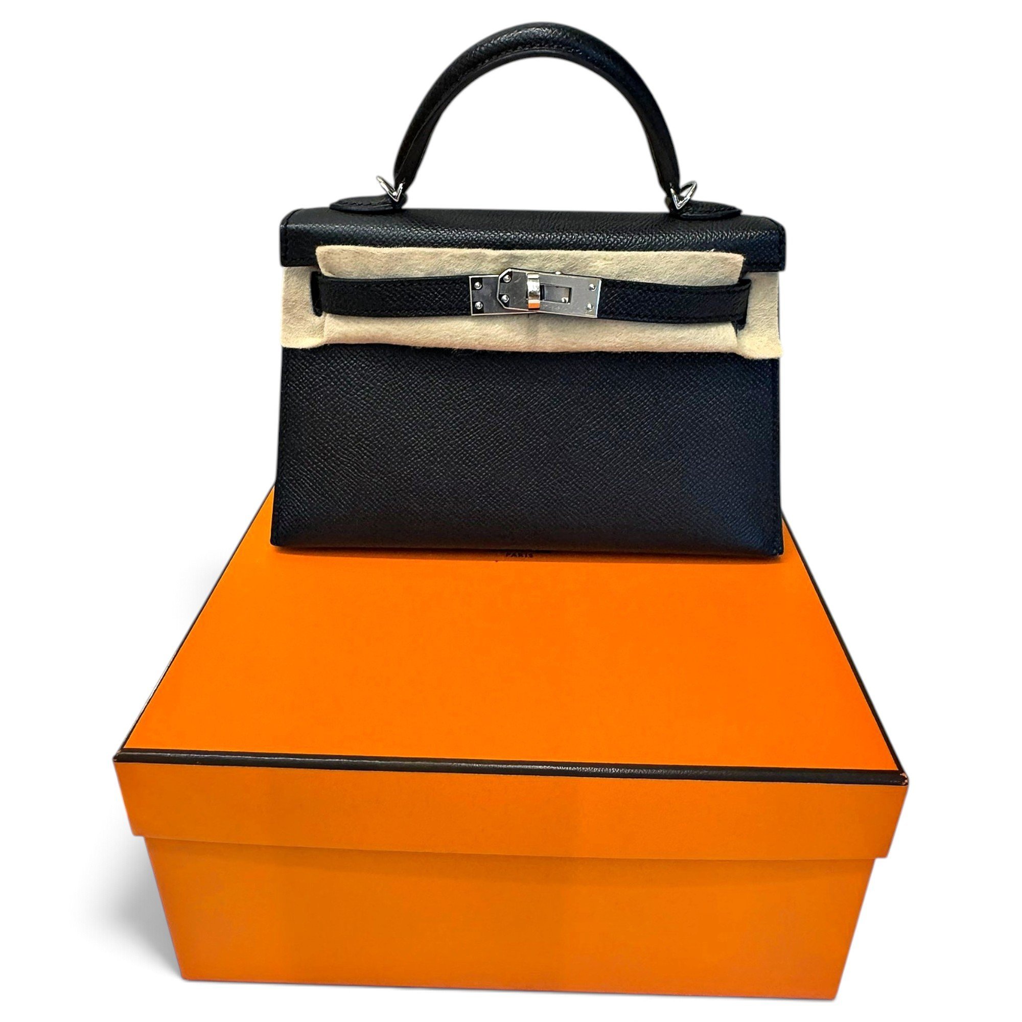 Hermes Kelly 20 Handbag Noir Epsom Leather 2025