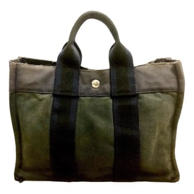 Hermes Toto Handbag Black Cotton 2627