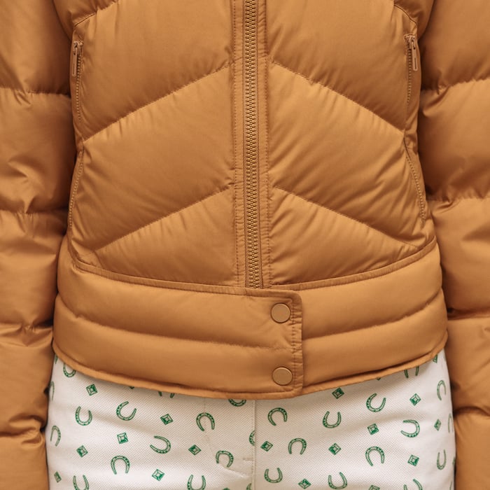 Marron Ocre Short Puffer Coat