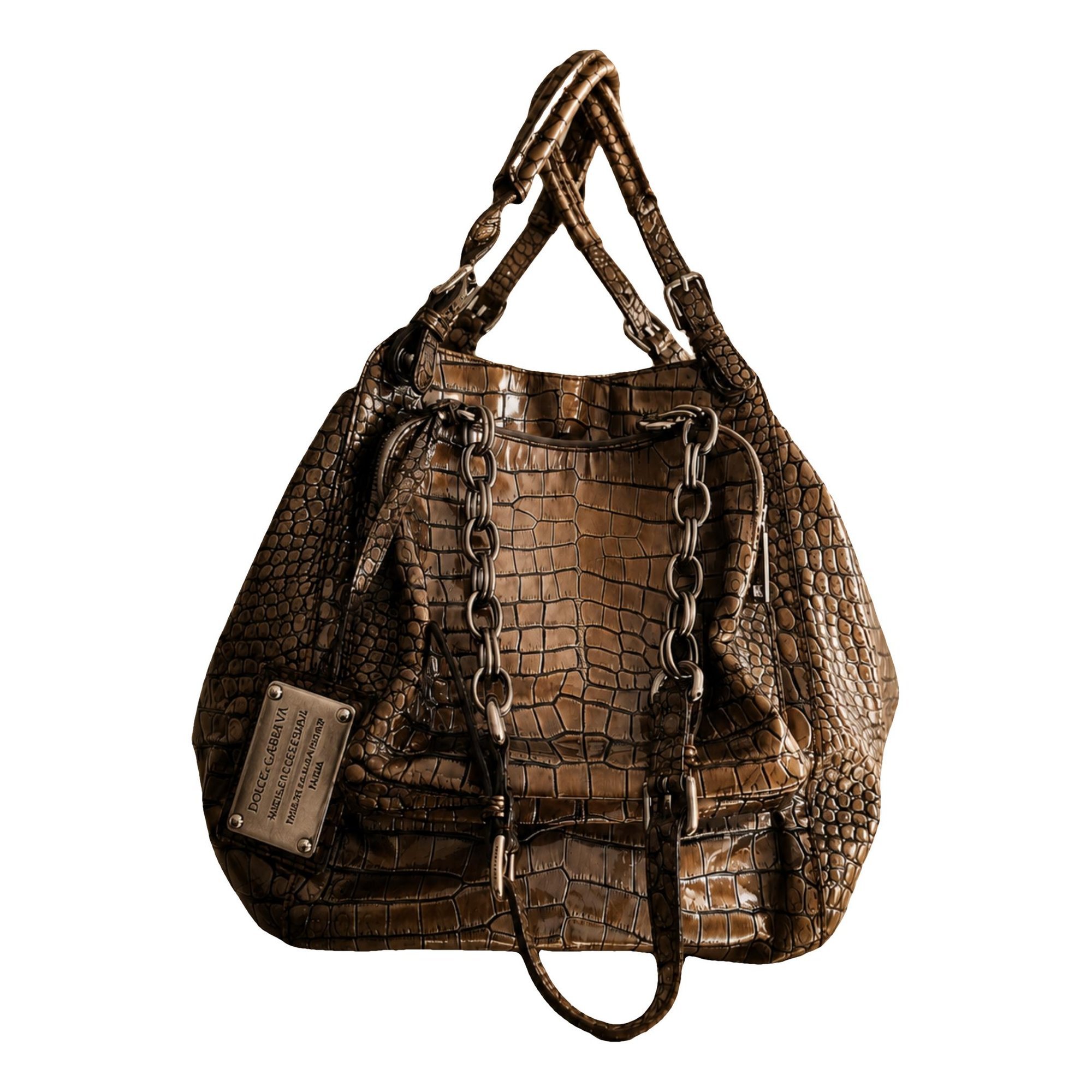 Patent leather handbag