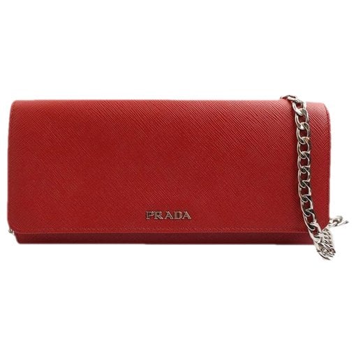 Leather clutch bag