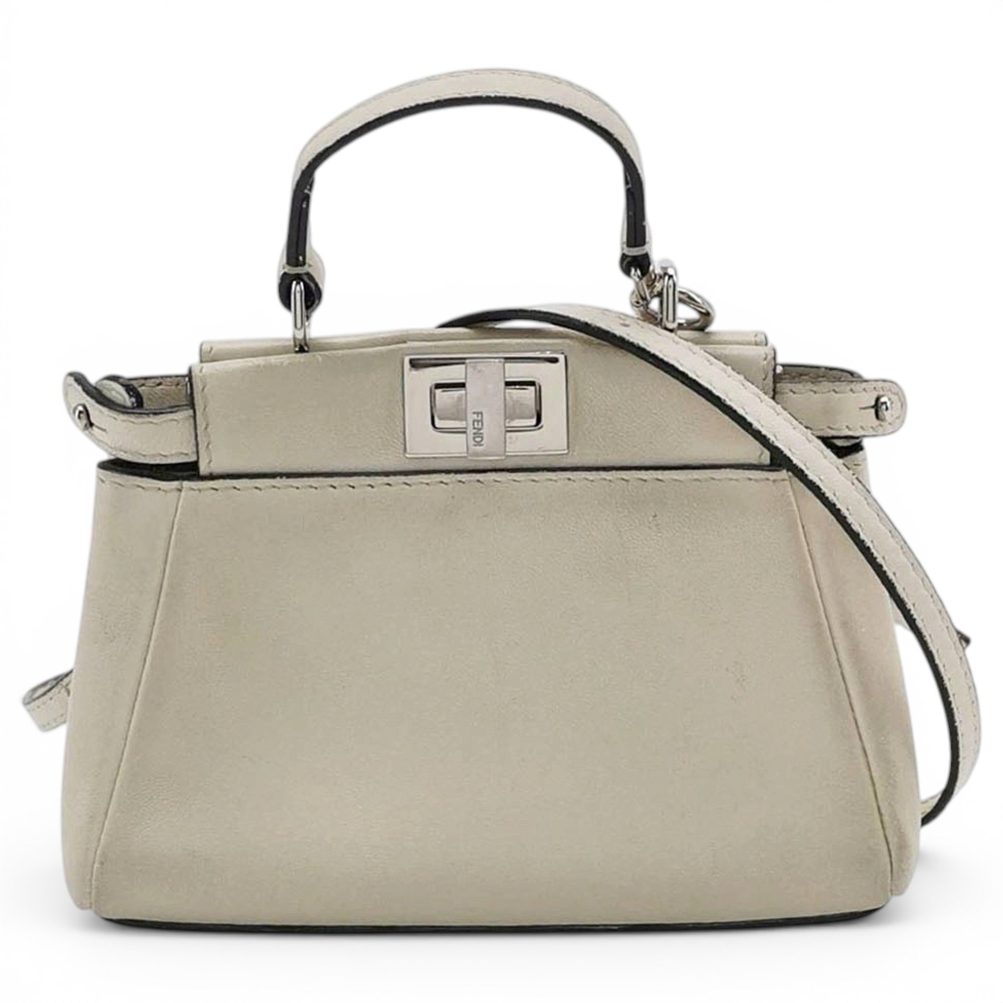 Peekaboo mini pocket leather handbag
