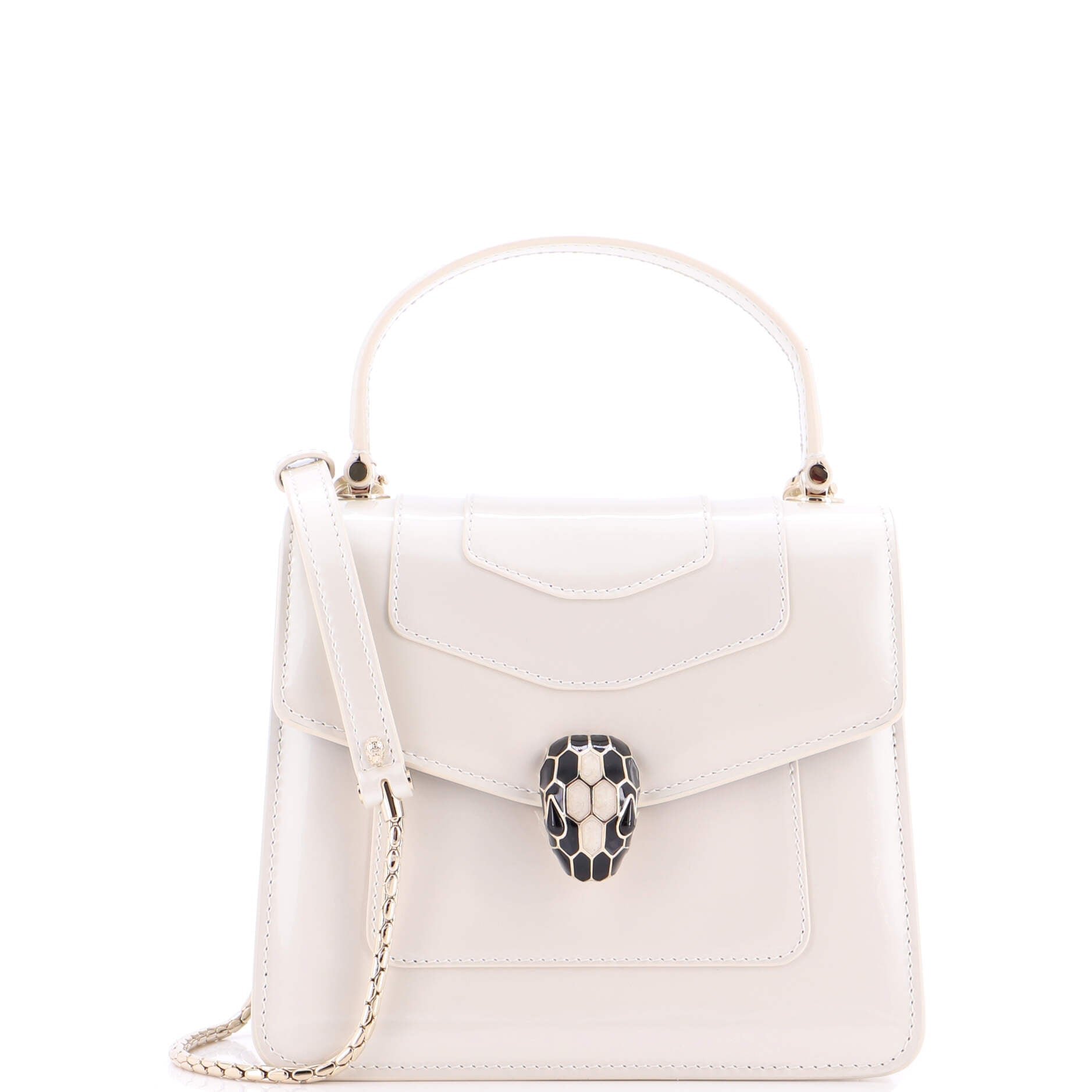 Bvlgari Serpenti Forever Top Handle Bag Patent Small