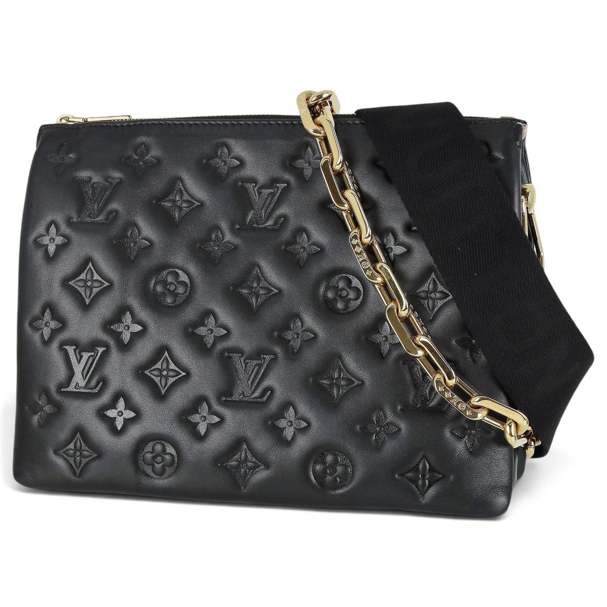 Coussin leather crossbody bag