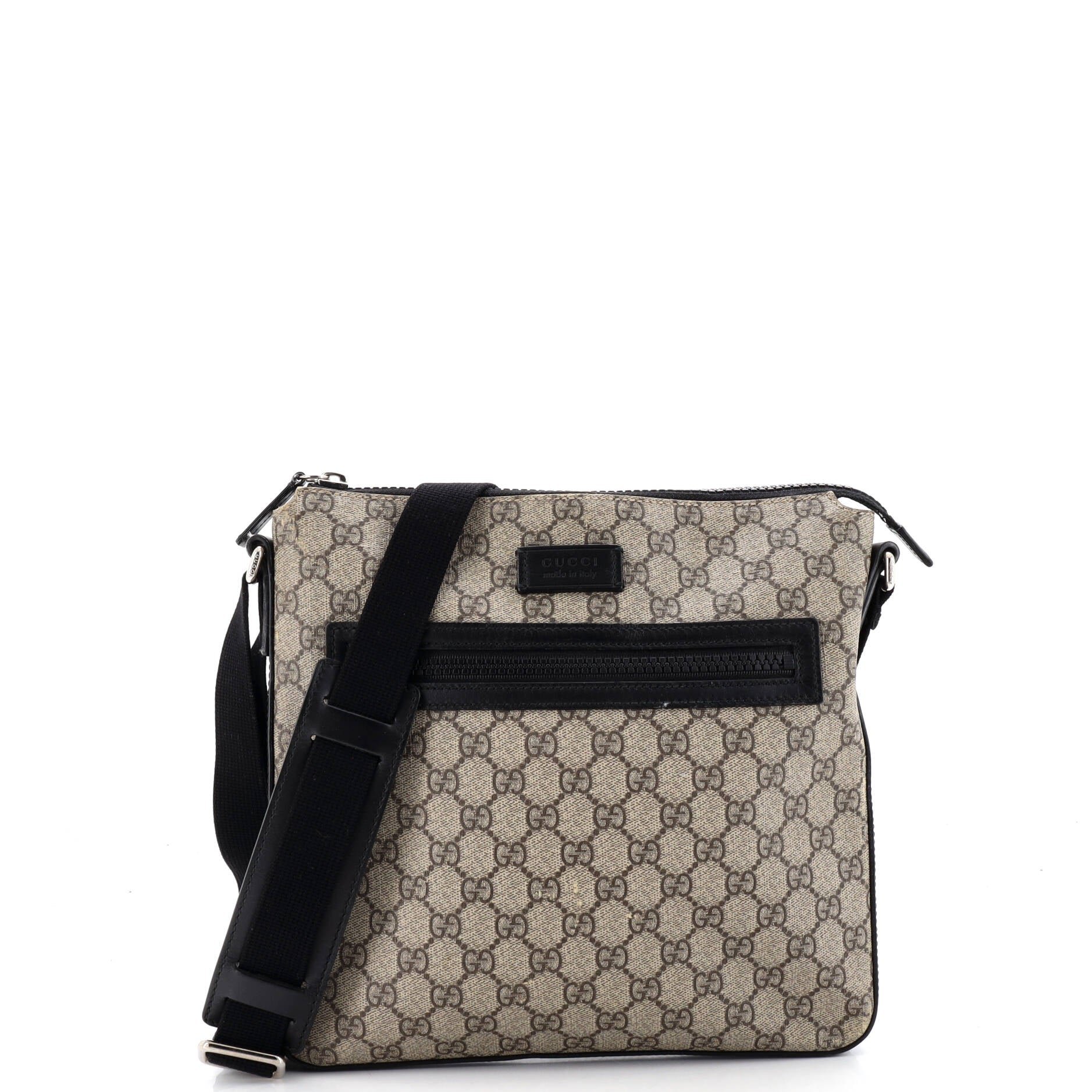 Front Zip Messenger GG Coated Canvas Medium