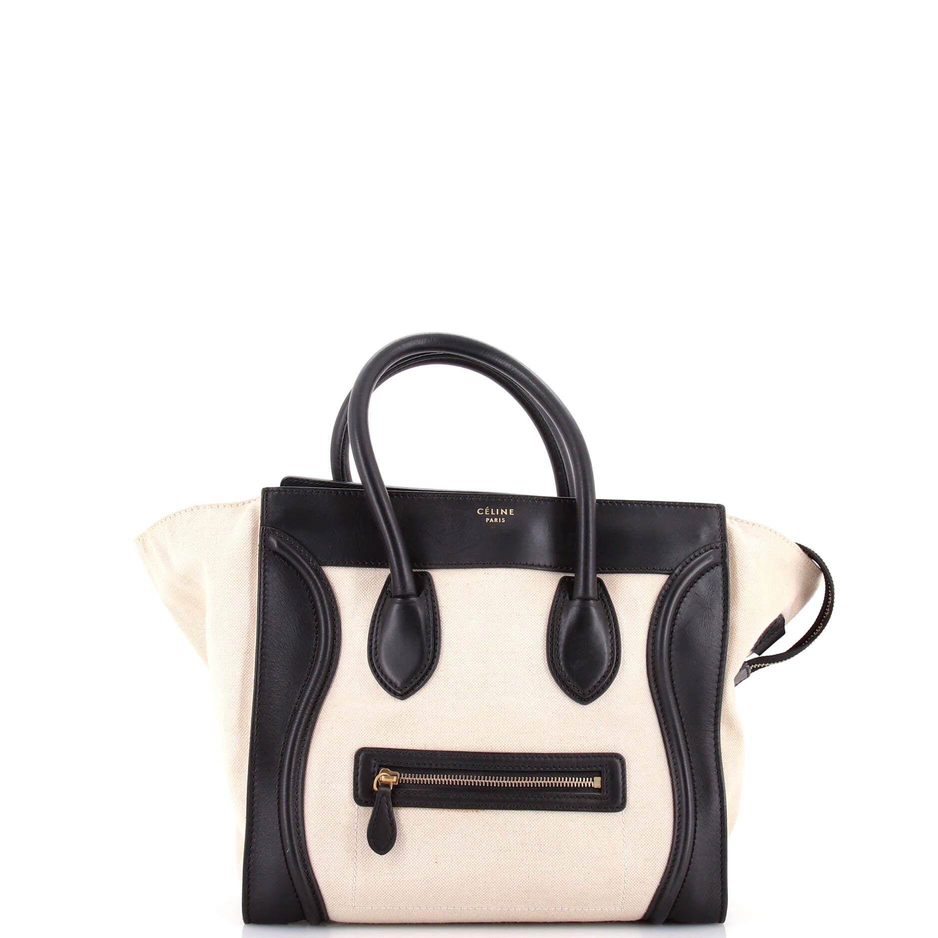 Luggage Bag Canvas and Leather Mini