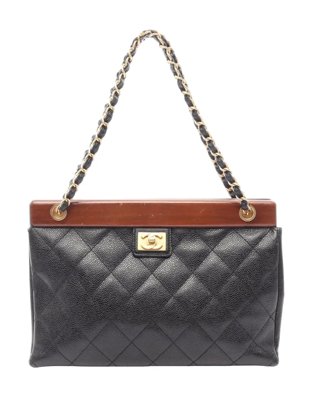 2003-2004 Quilted Caviar Wood Chain shoulder bag