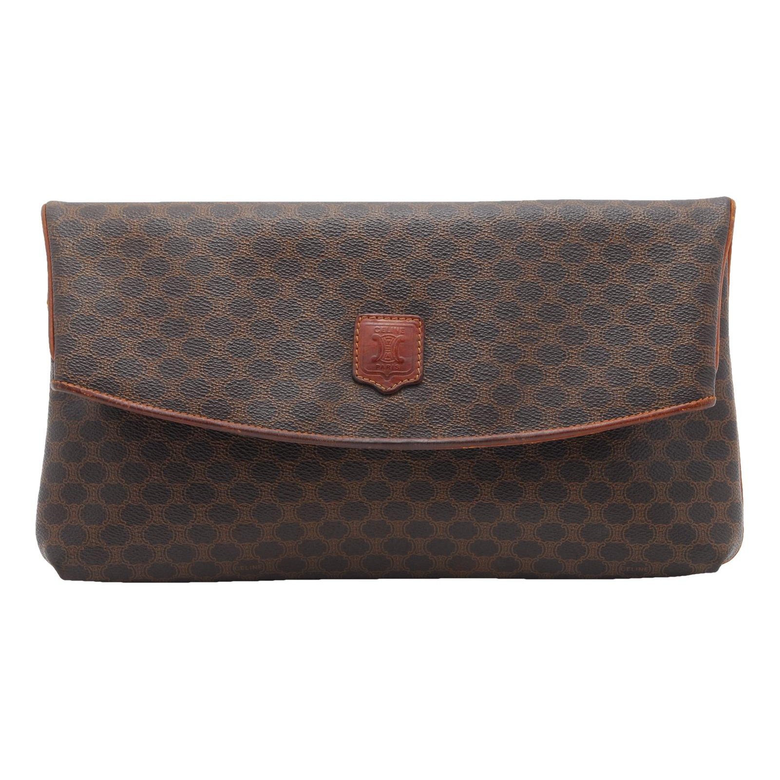 Leather clutch bag