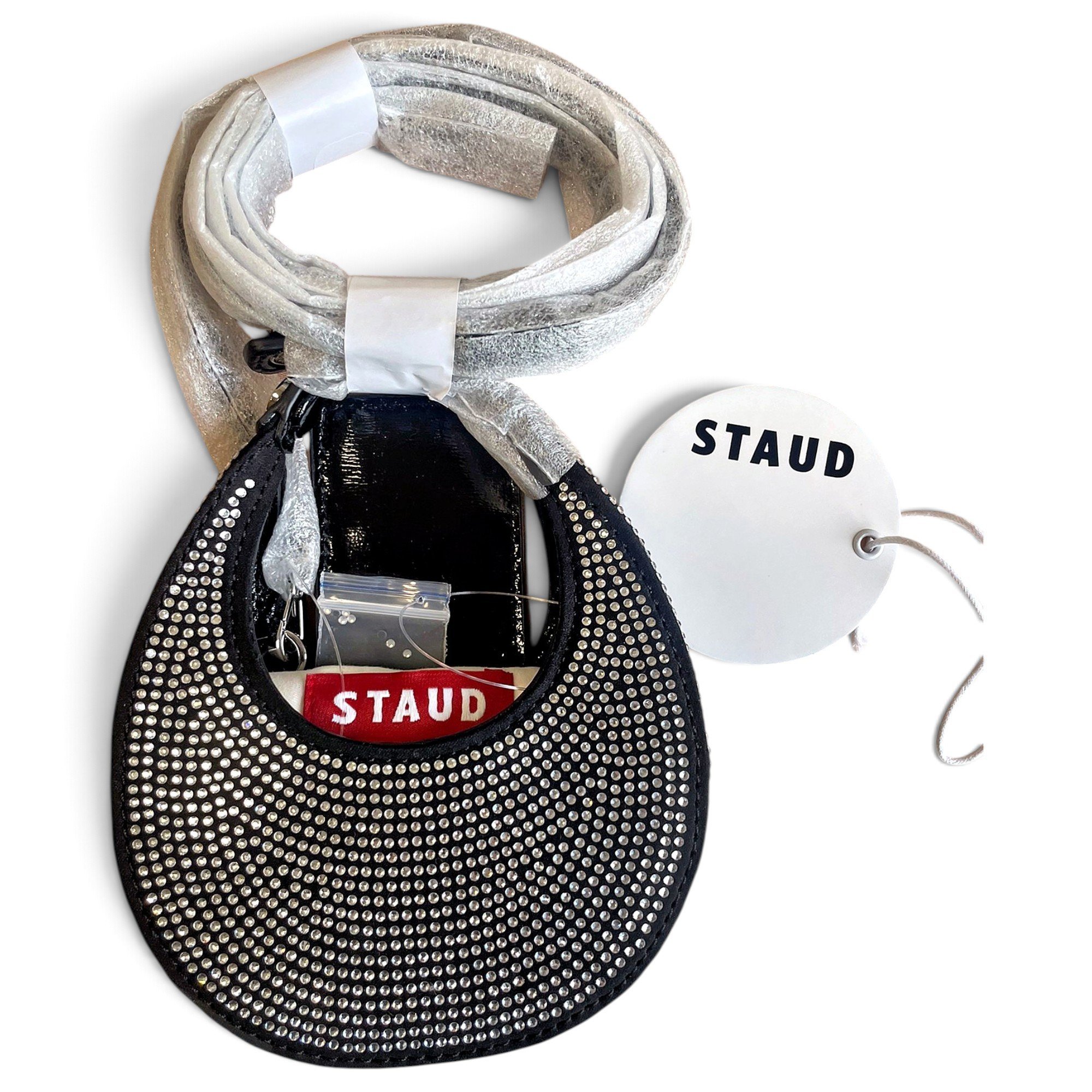 Staud Moon patent leather crossbody bag