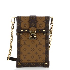 Louis Vuitton Vertical Trunk Pochette Reverse Monogram Canvas