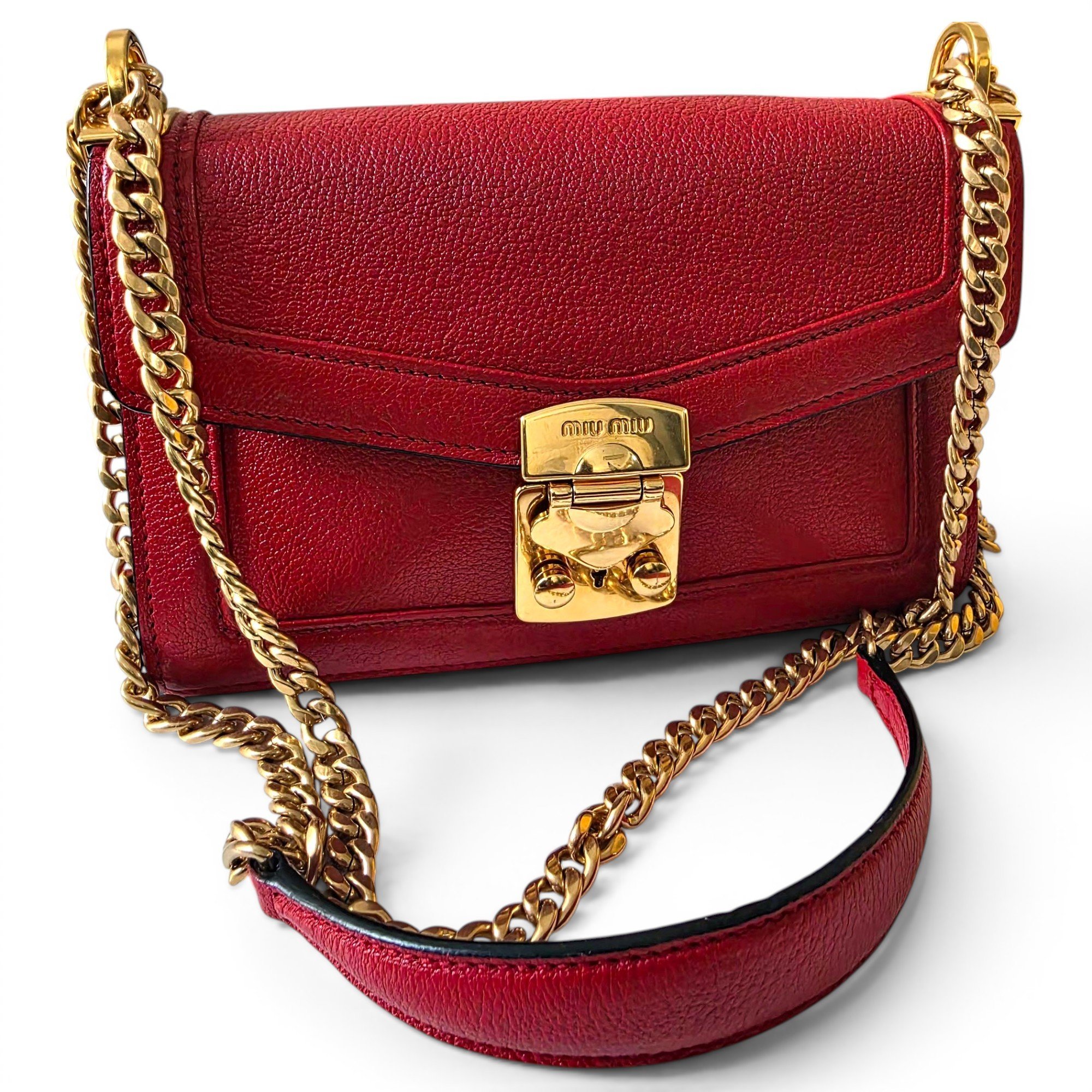 Miu Confidential leather handbag