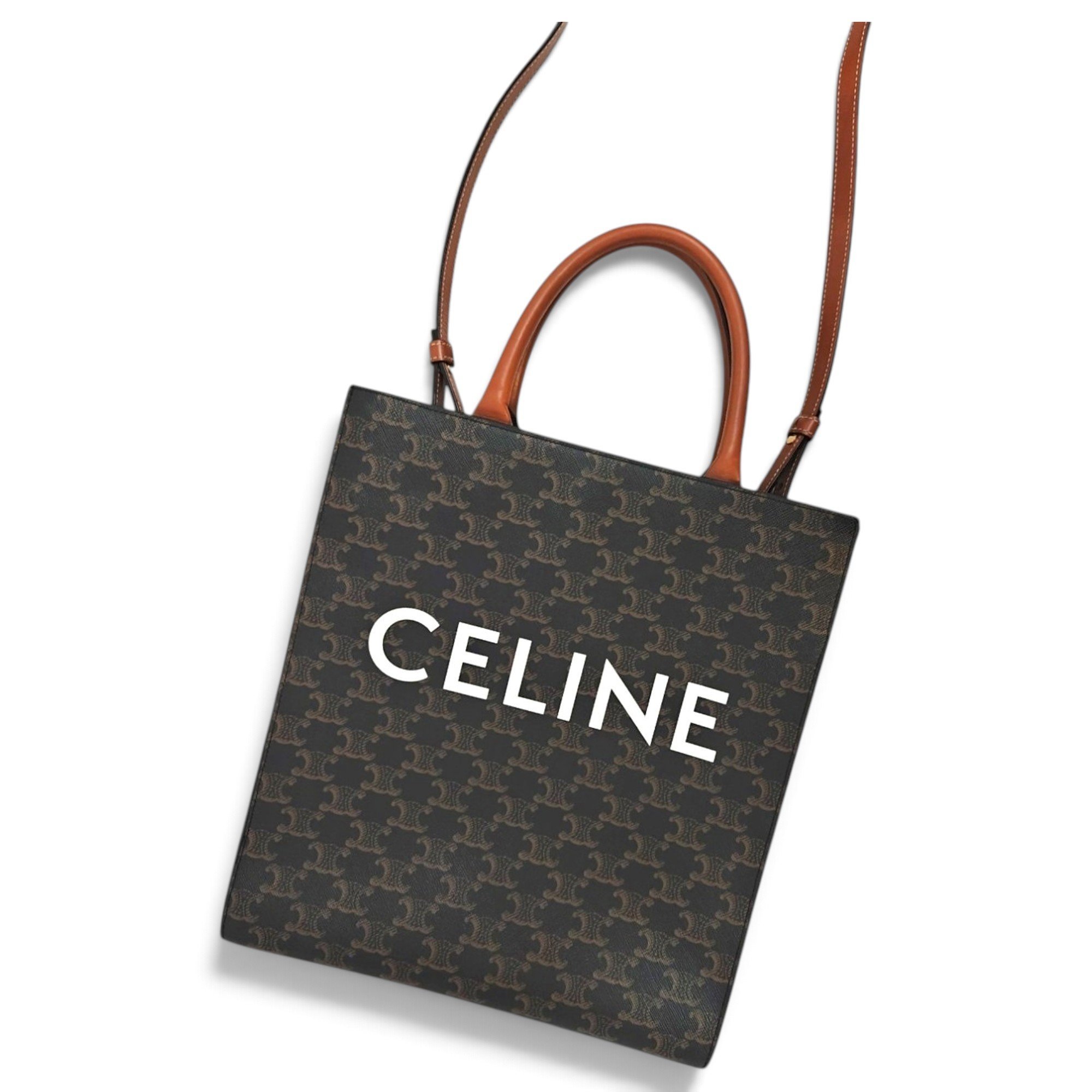Cabas Vertical leather tote