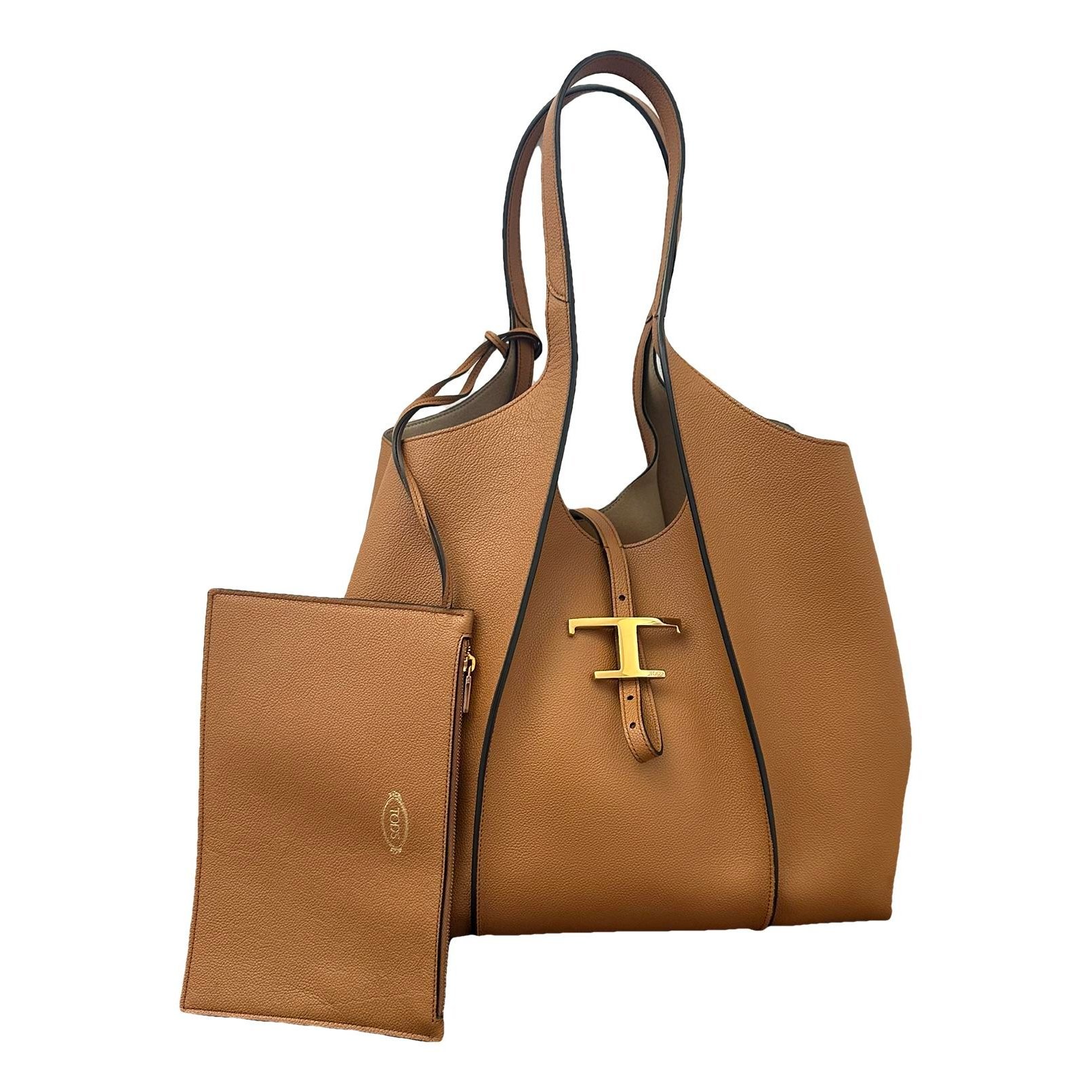 Shopping Media leather handbag