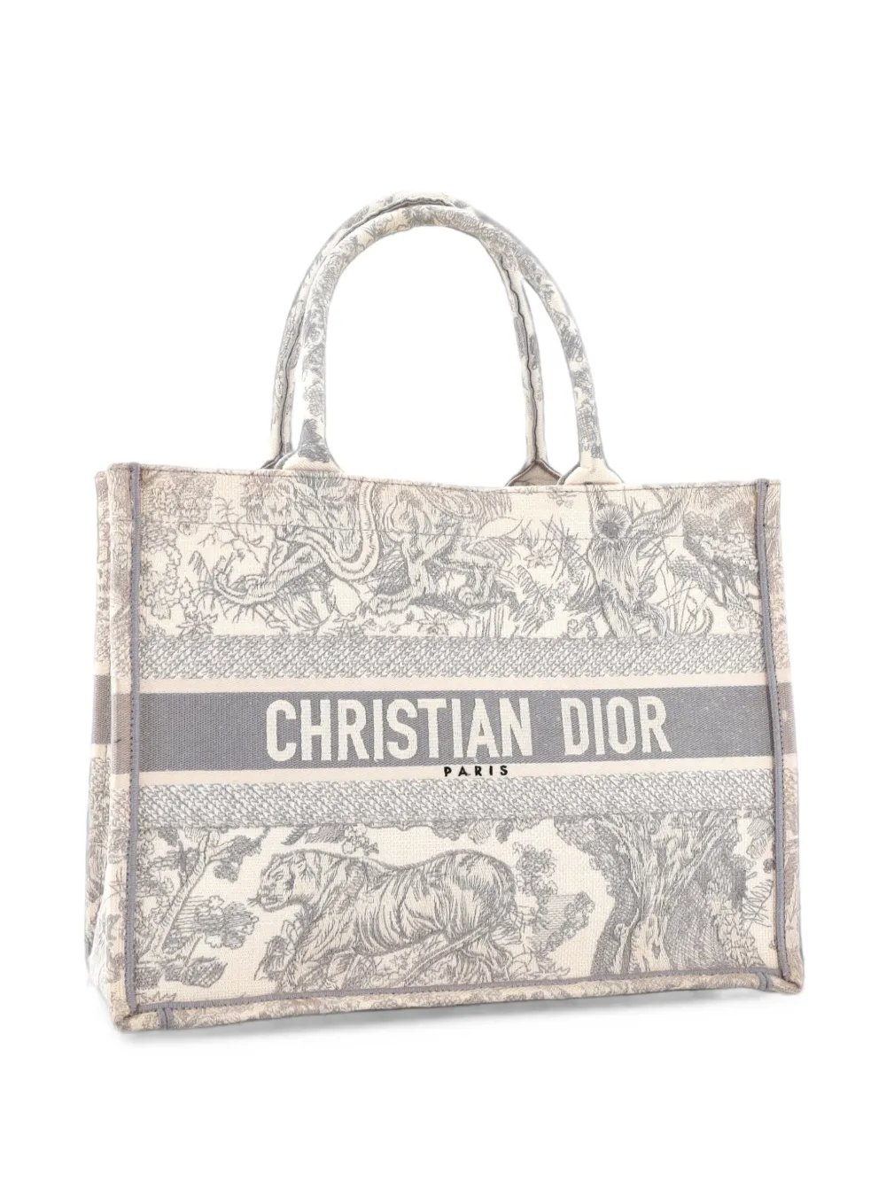 Book Embroidered Canvas Medium tote bag