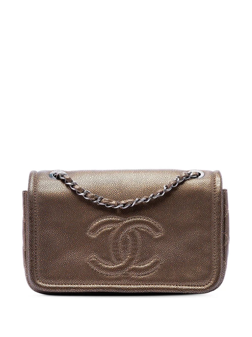 2010-2011 Small Metallic Caviar CC Timeless Flap shoulder bag