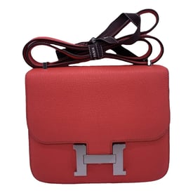 Hermes Constance Handbag Pink Vegan Leather