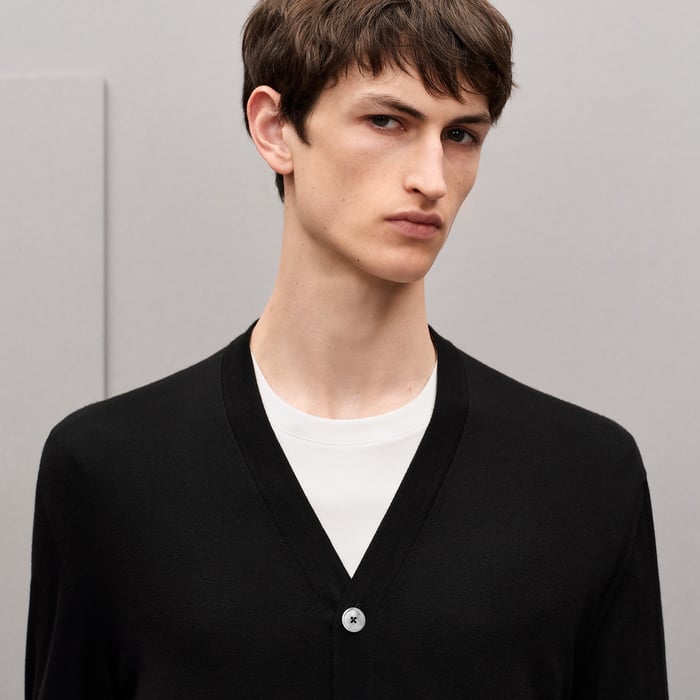 Noir "Detail H" Buttoned Cardigan