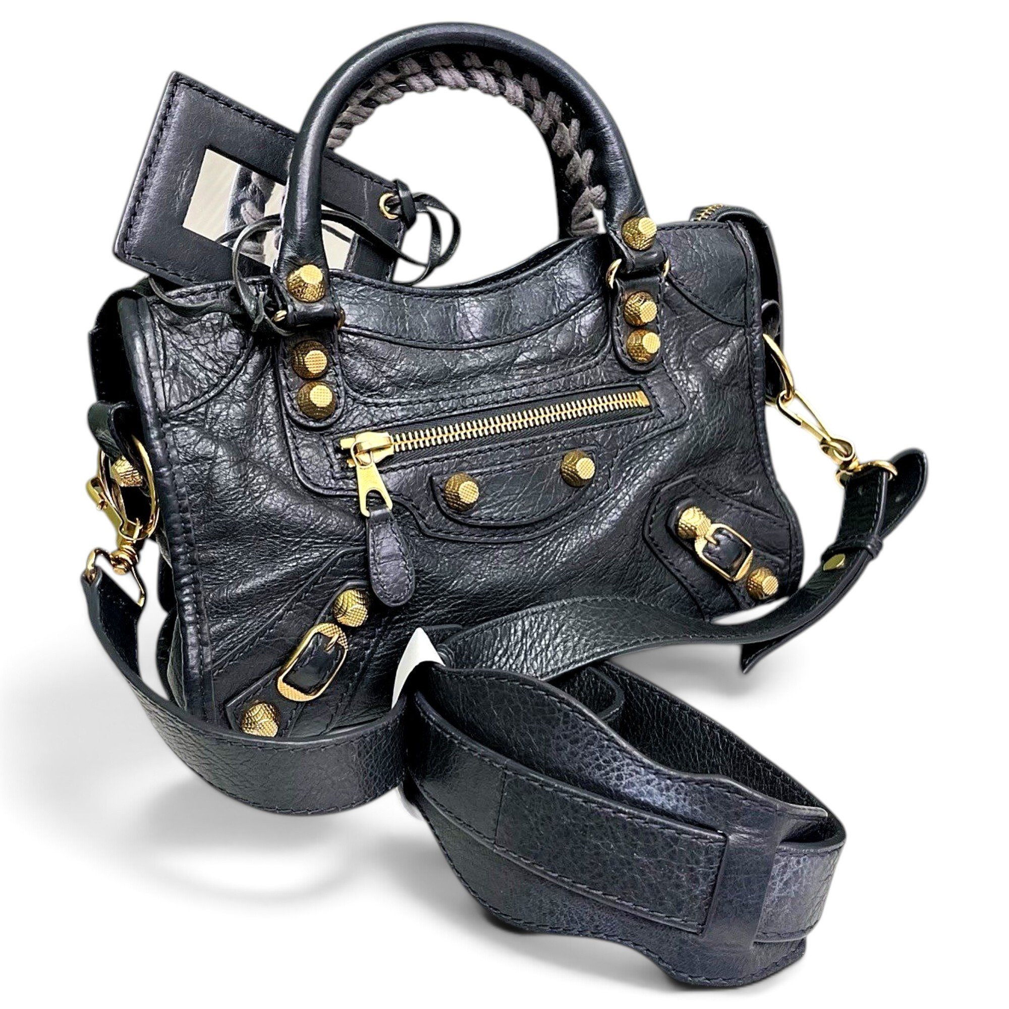 Classic Metalic leather handbag