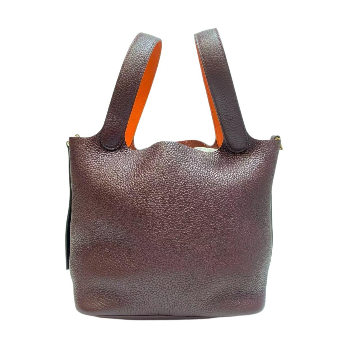 Hermes Picotin leather handbag