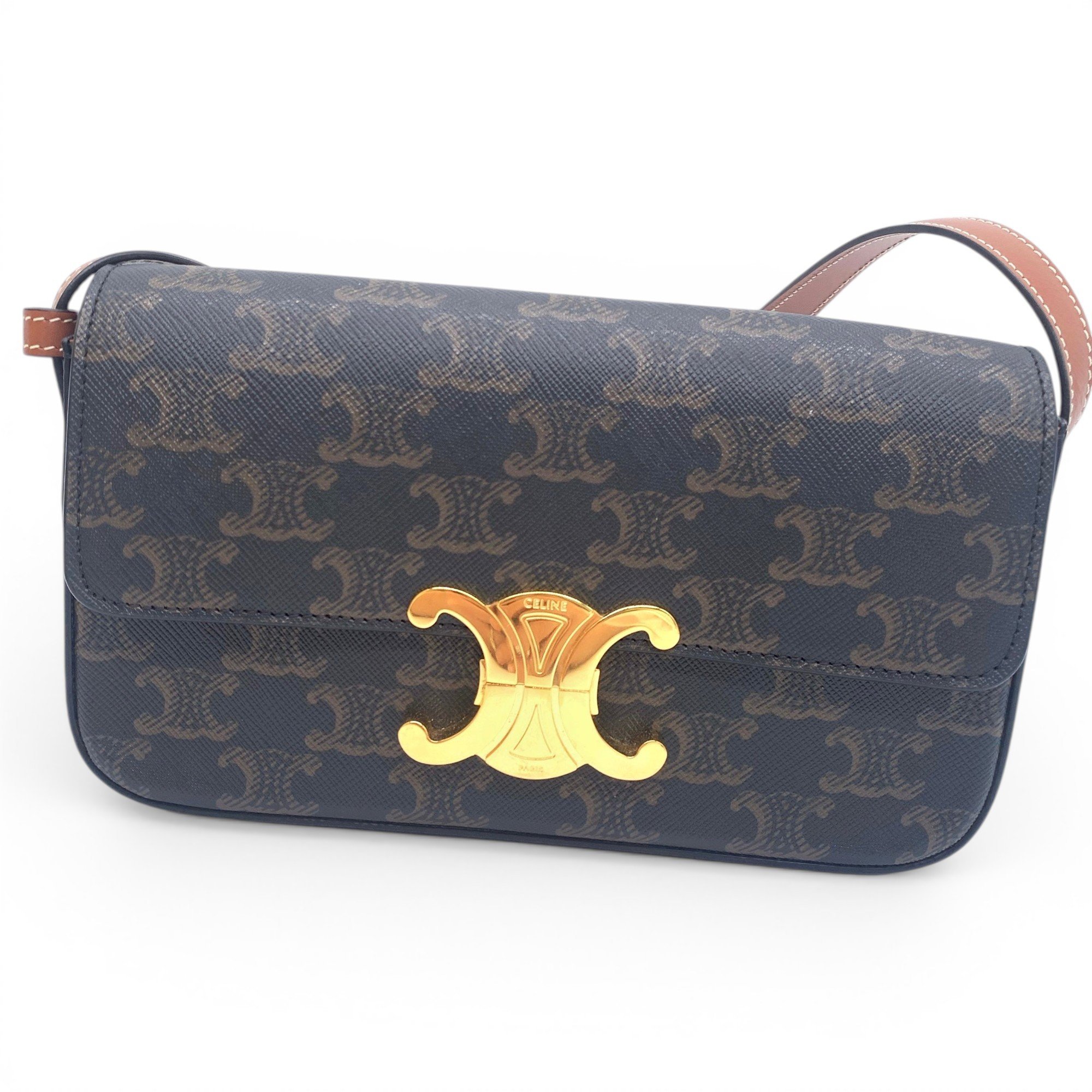 Triomphe Long leather handbag