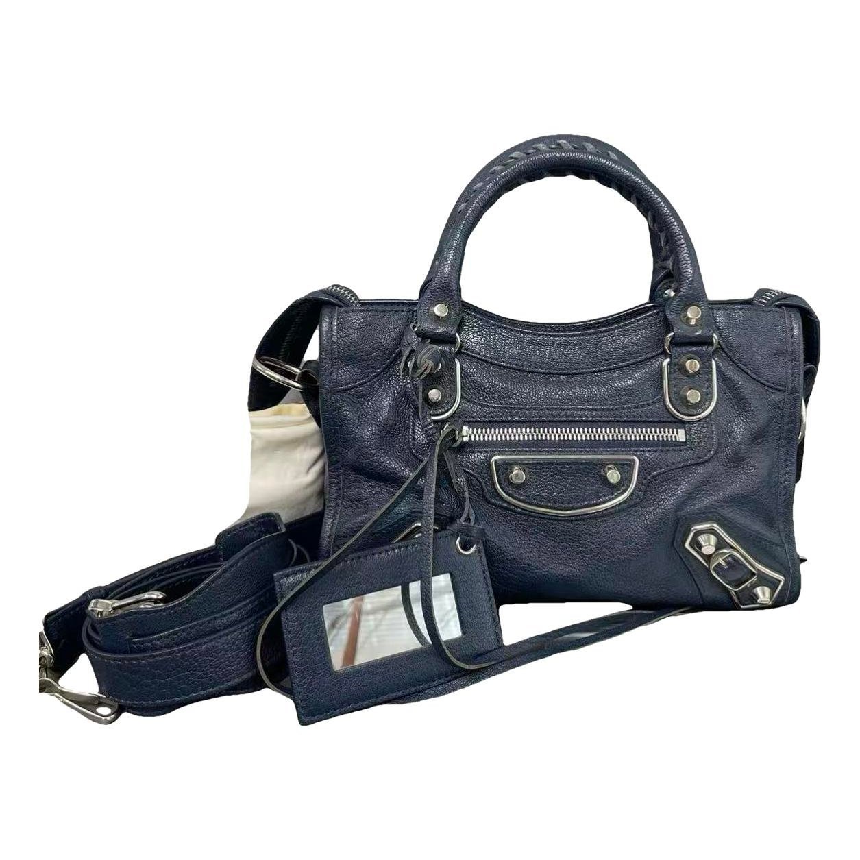City leather handbag