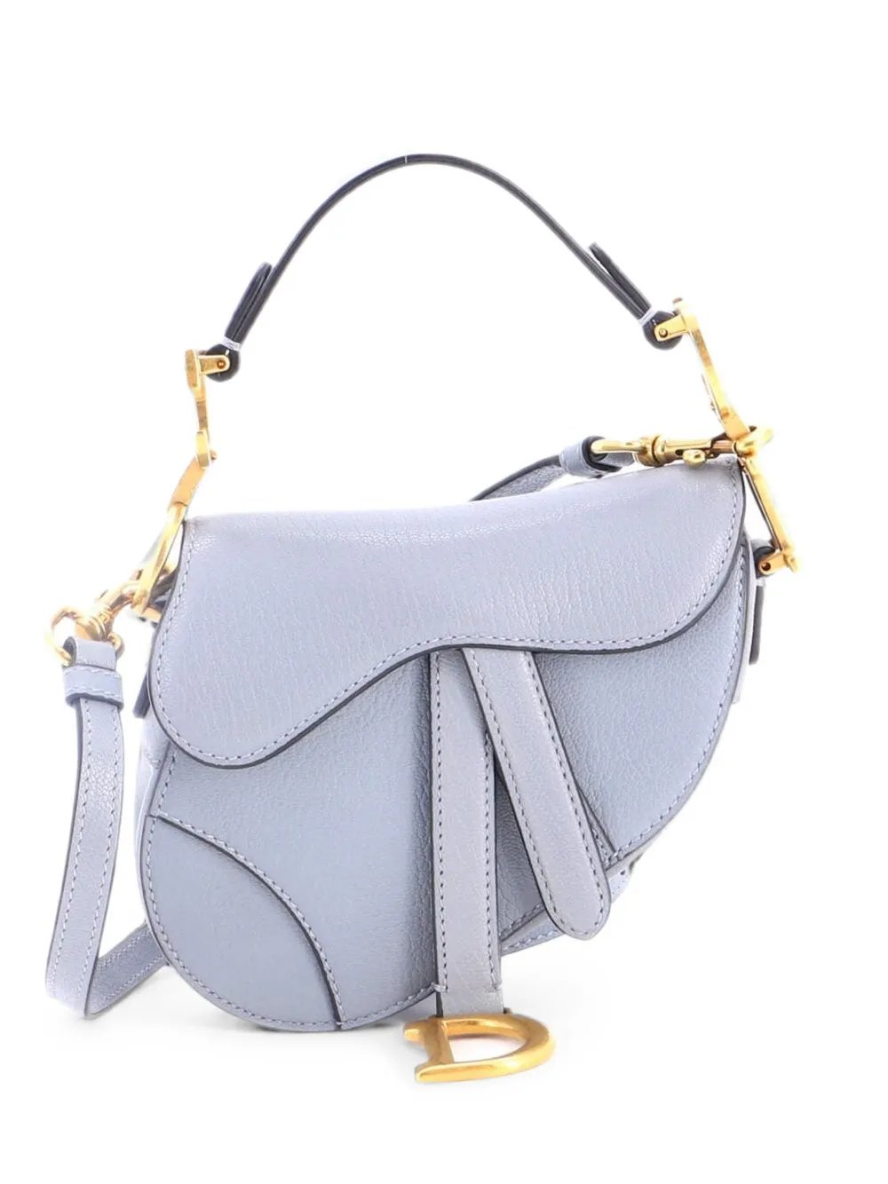Dior Saddle Handbag with Strap Leather Micro shoulder bag