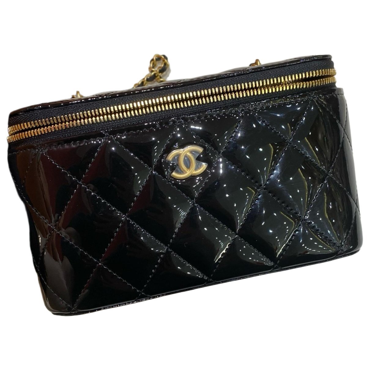 Vanity patent leather mini bag