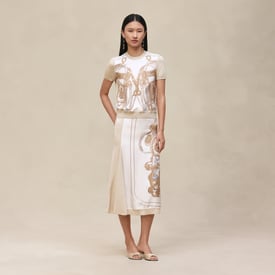 "Brides de Gala Gold" short-sleeve sweater