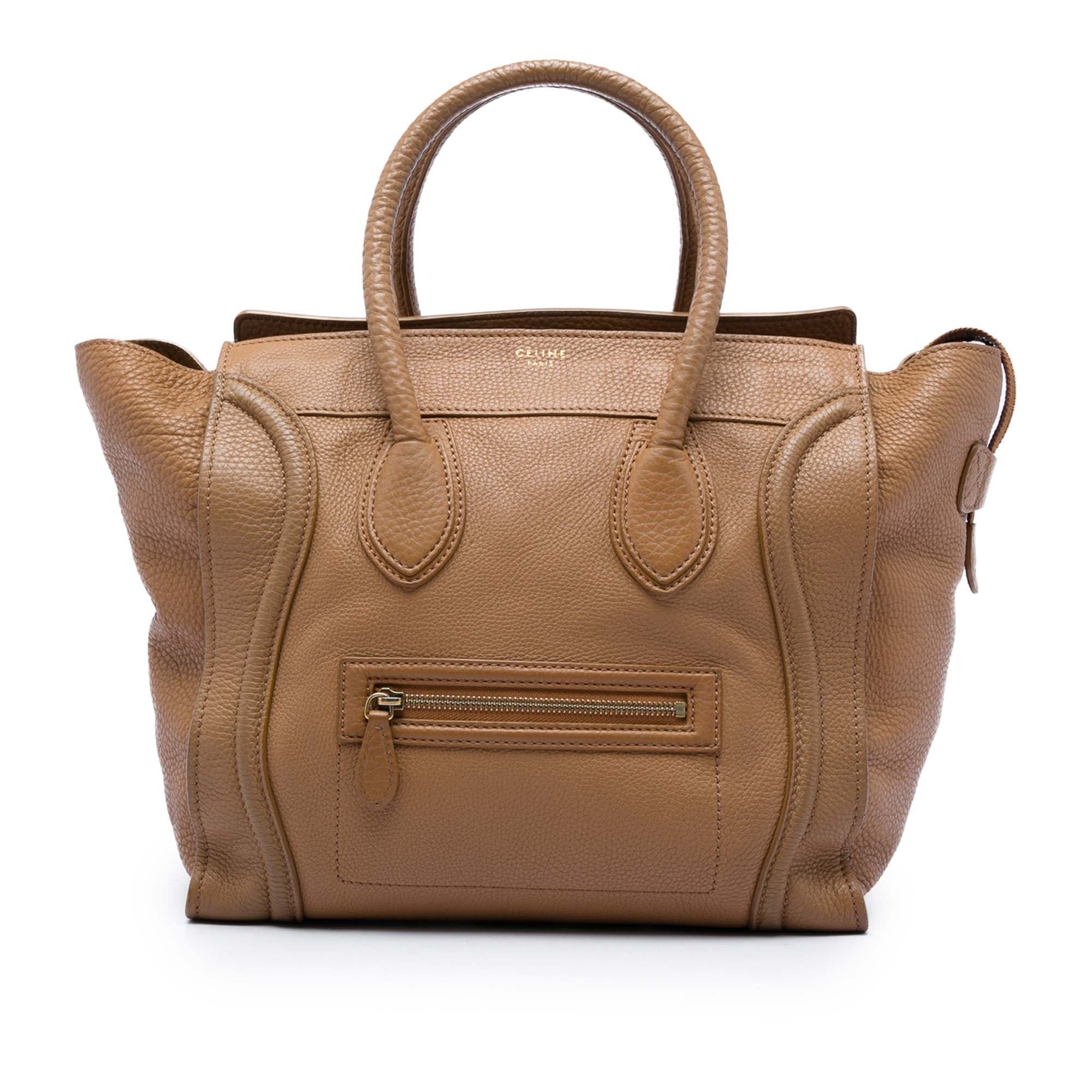 Luggage pony-style calfskin handbag