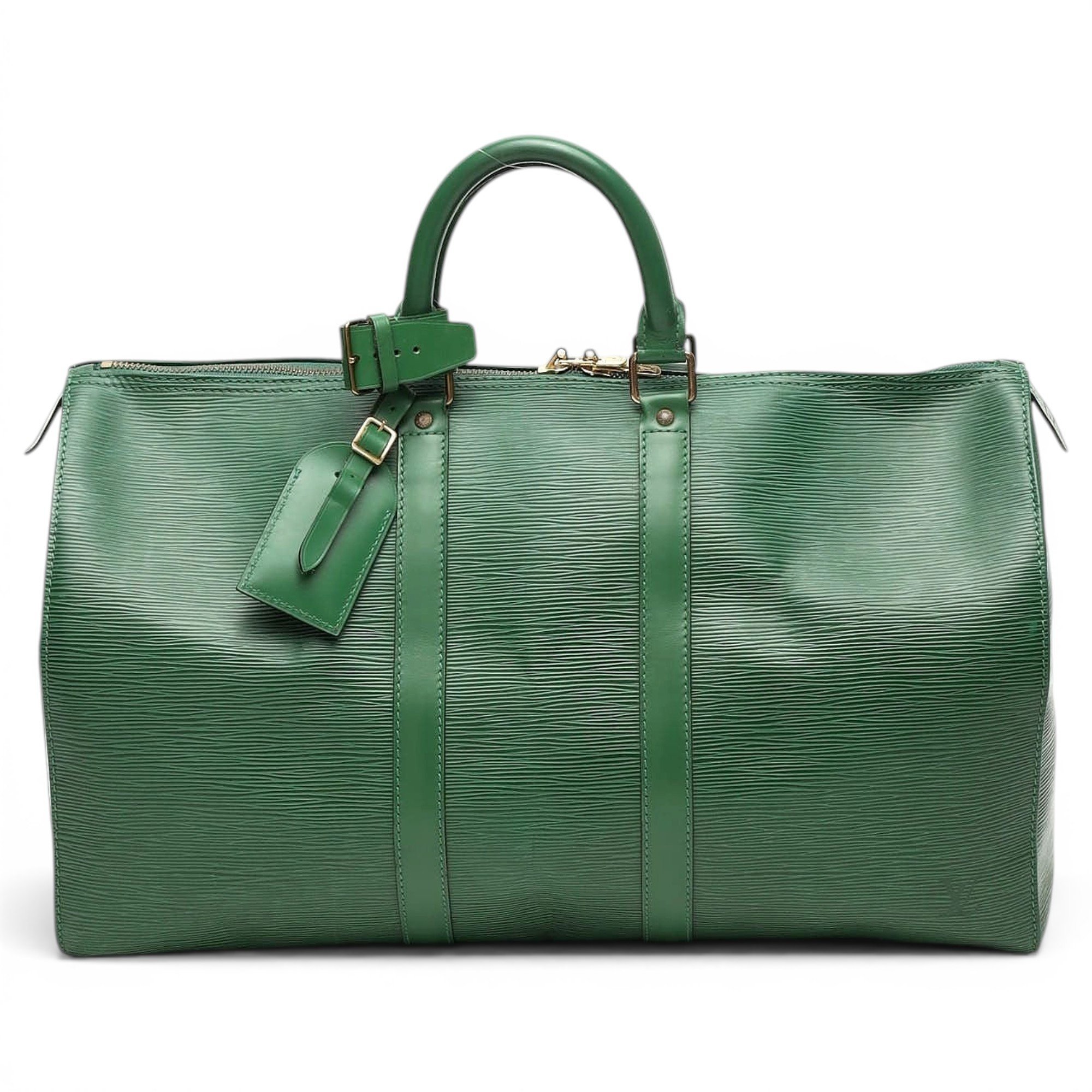 Keepall leather travel bag