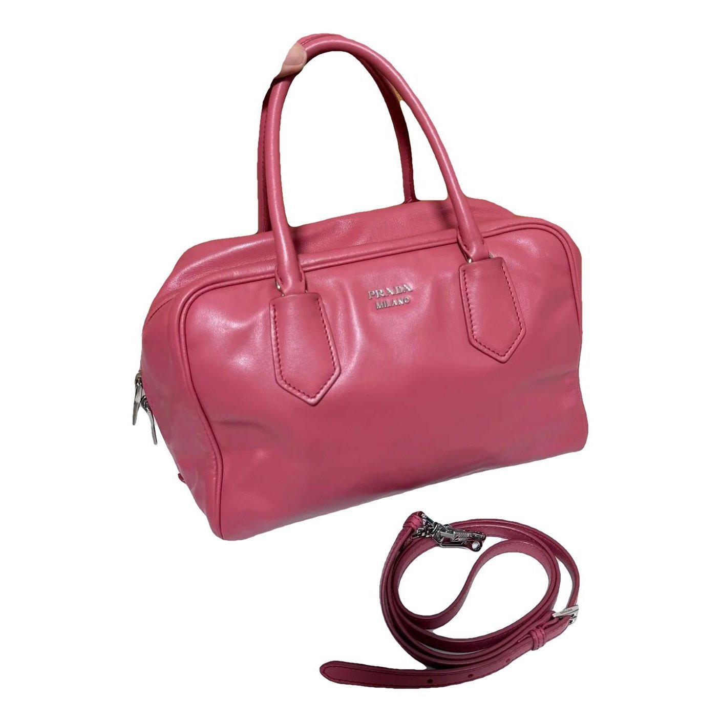 Leather bowling bag