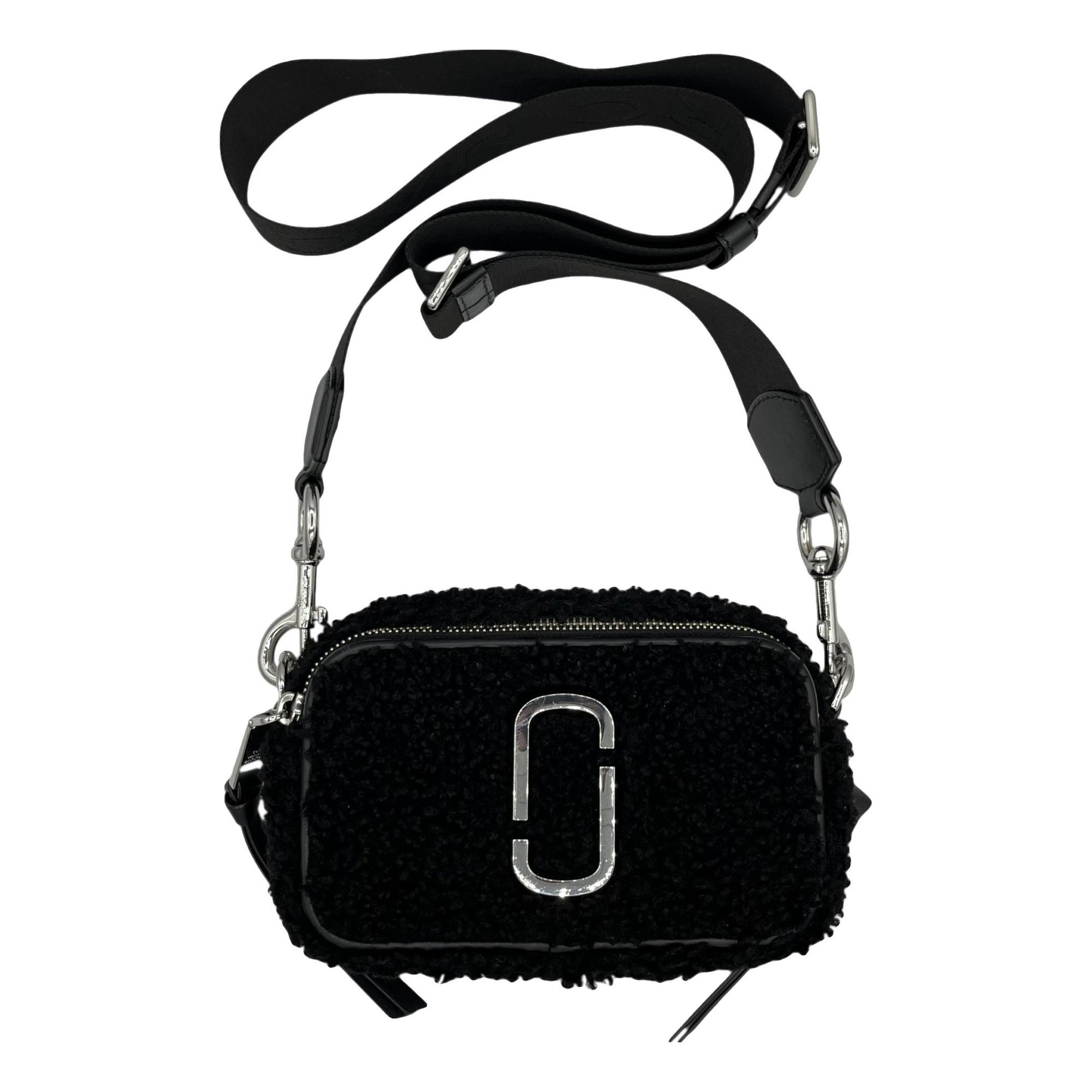 Snapshot faux fur crossbody bag