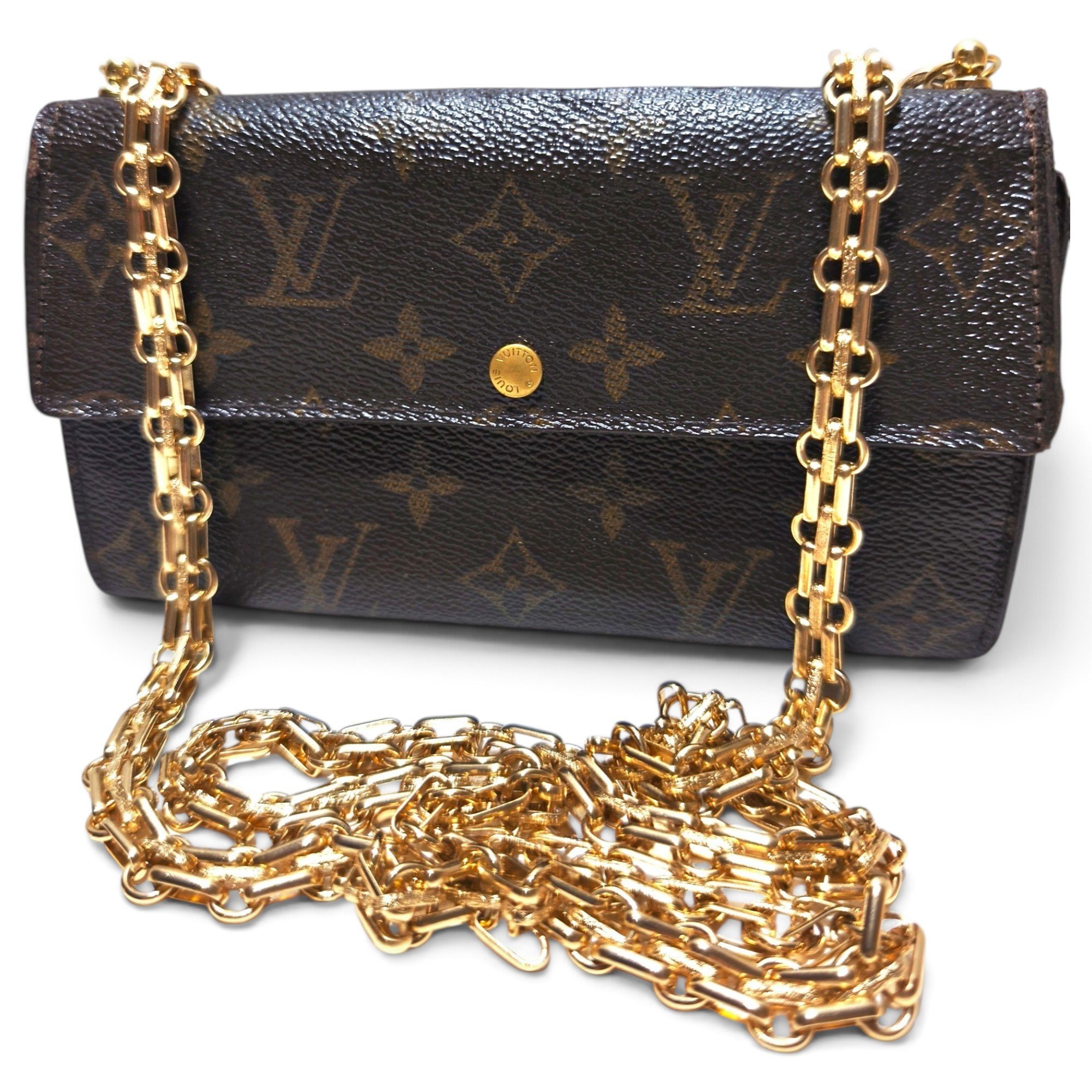 Leather clutch bag