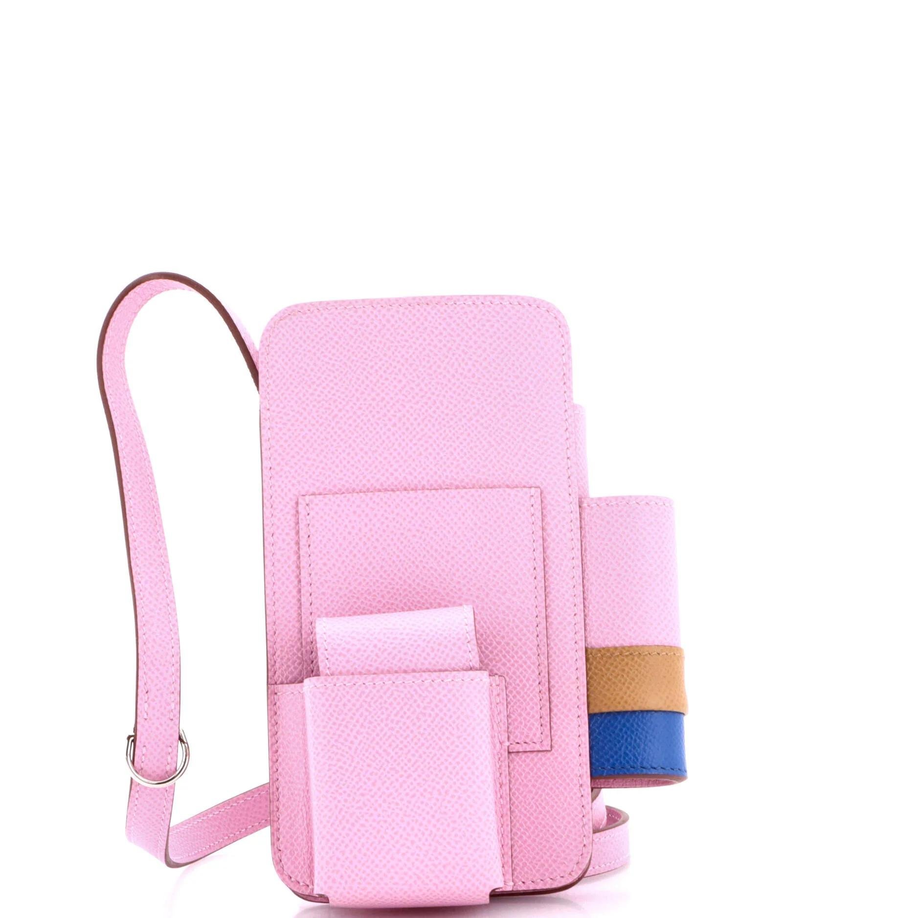 Leather clutch bag