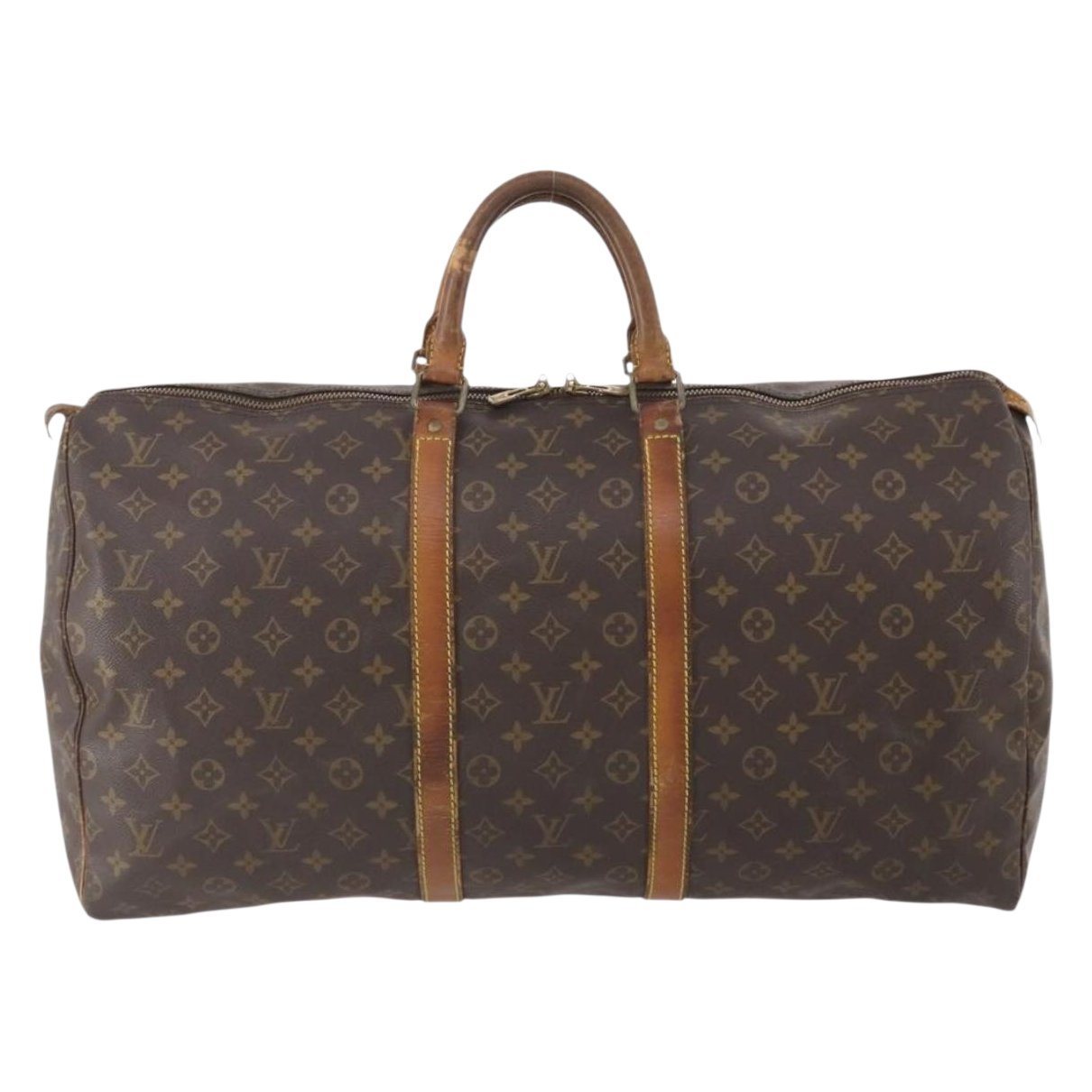 Keepall leather travel bag