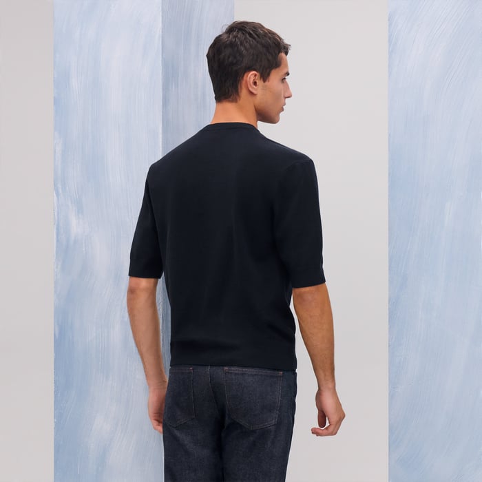 Marine "Virage Cuir" Crewneck Sweater