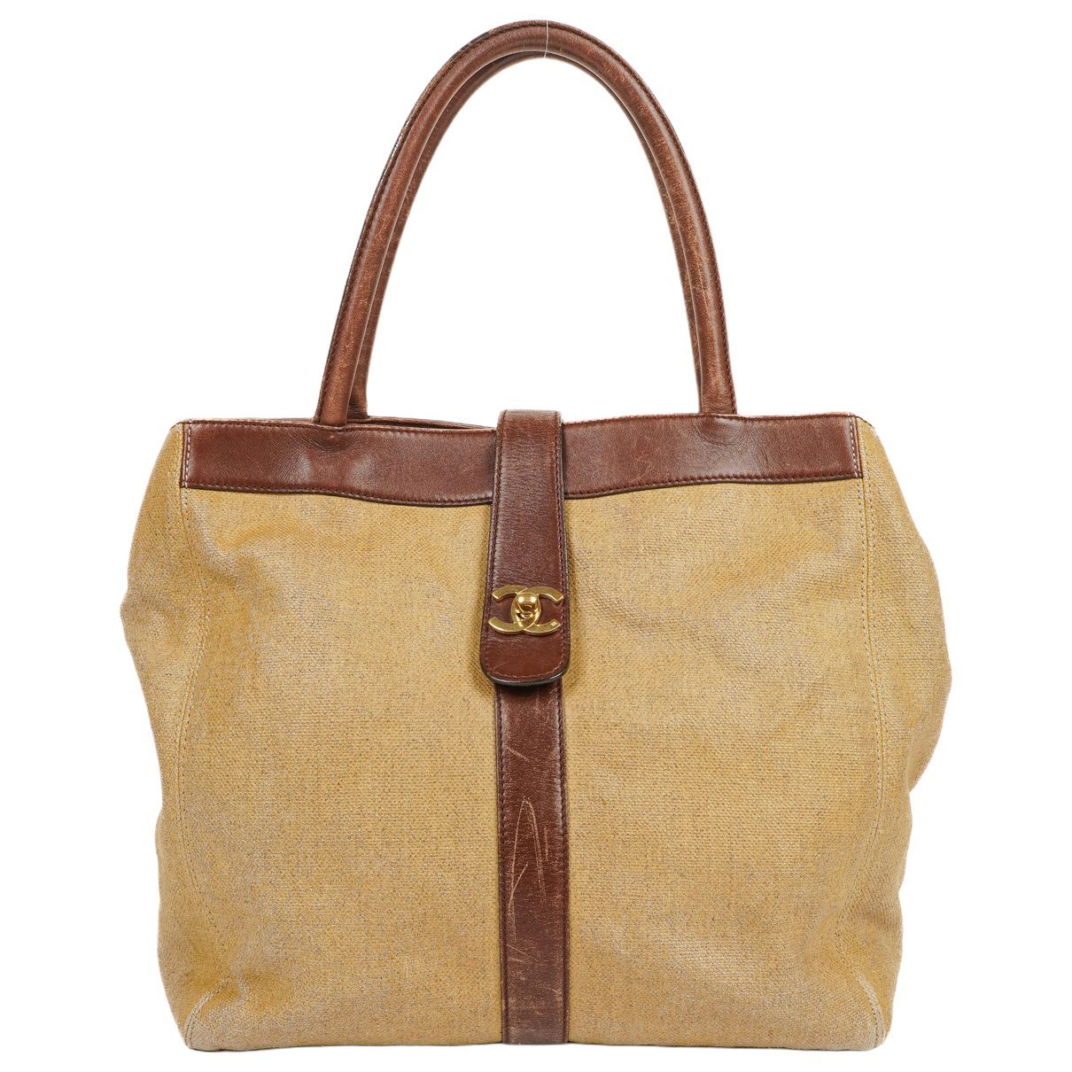 Classic CC Shopping linen handbag